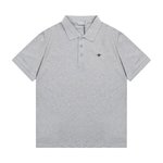Dior Clothing Polo Grey Embroidery Unisex Spring/Summer Collection Vintage