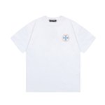 Chrome Hearts Clothing T-Shirt White Printing Unisex Spring/Summer Collection Fashion Short Sleeve