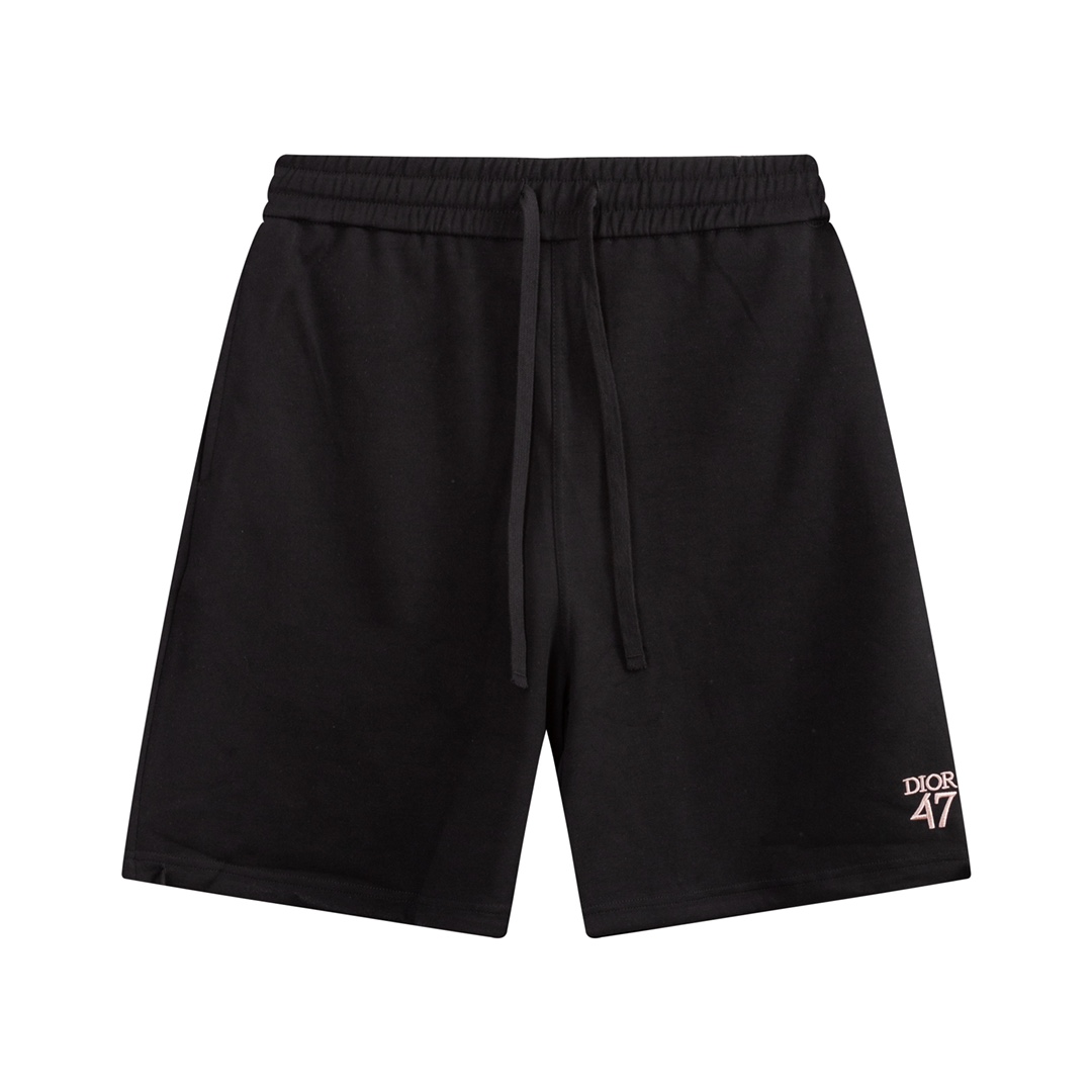 DIOR Dior 47 bordado de letras, pantalón con flecos, bordado simple del logo LoGO🪡 Pantalón cinco cuartos, tejido de a…