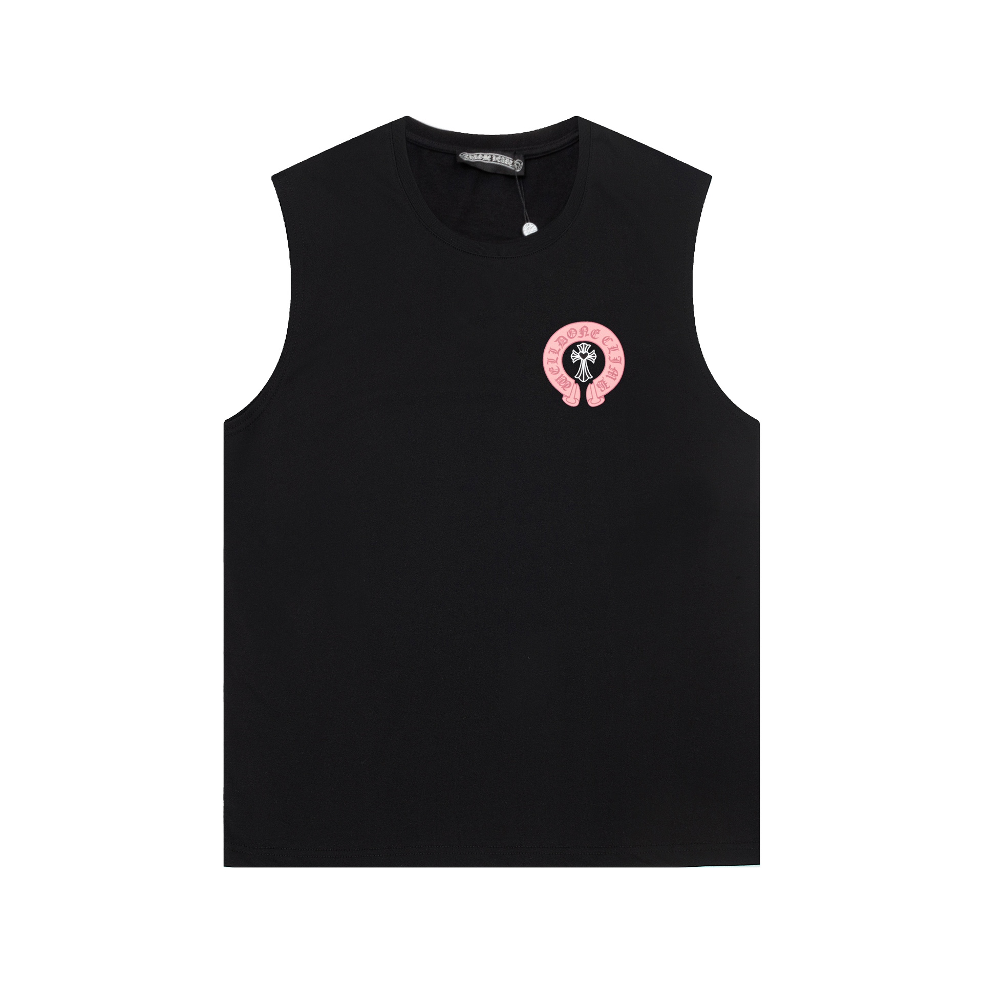 US Sale
 Chrome Hearts Clothing Tank Tops&Camis Waistcoats Black Pink Printing Unisex Spring/Summer Collection Fashion