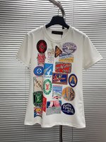 Louis Vuitton Kleding T-Shirt Afdrukken Katoen Lente/Zomercollectie Korte mouw
