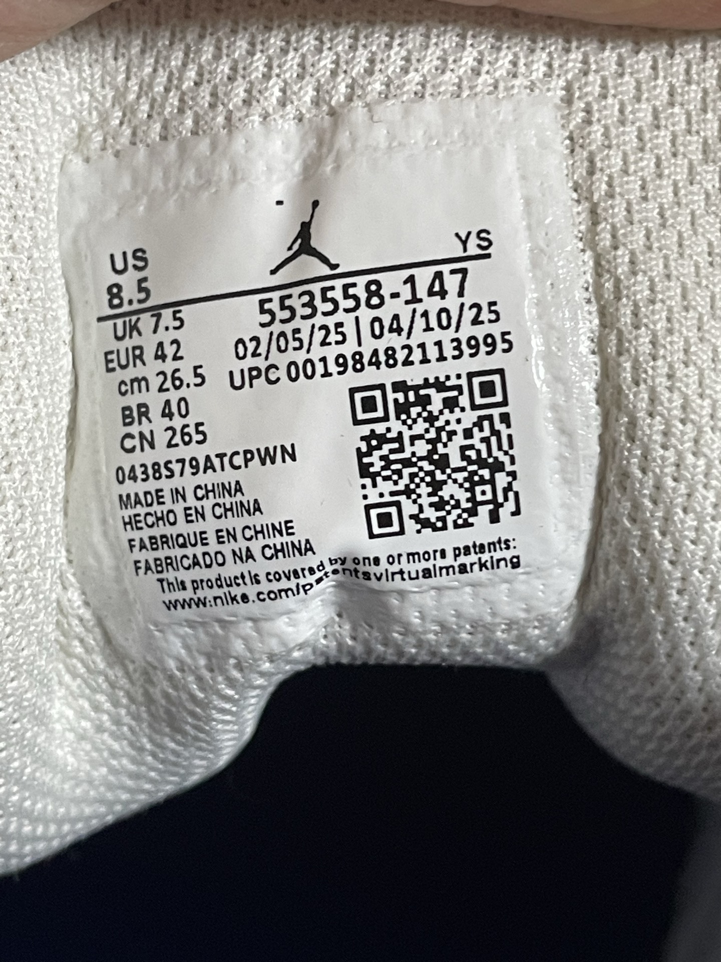 280💰国内最强 
Jordan Air Jordan 1 舒适百搭 防滑耐磨 低帮 复古篮球鞋 男款 白蓝色 

YS原厂细节 独家定制原厂鞋垫刷胶 非常真 
私人订制批次 目前配色陆续更新！ 出货即验真
出货即是此配色最强
超新款配色绝对全网独家的品质 
这个色别人想混都混不到我这个品质 

支持得物/Get App鉴定 随意真 
支持90 天无理由售后

553558-147