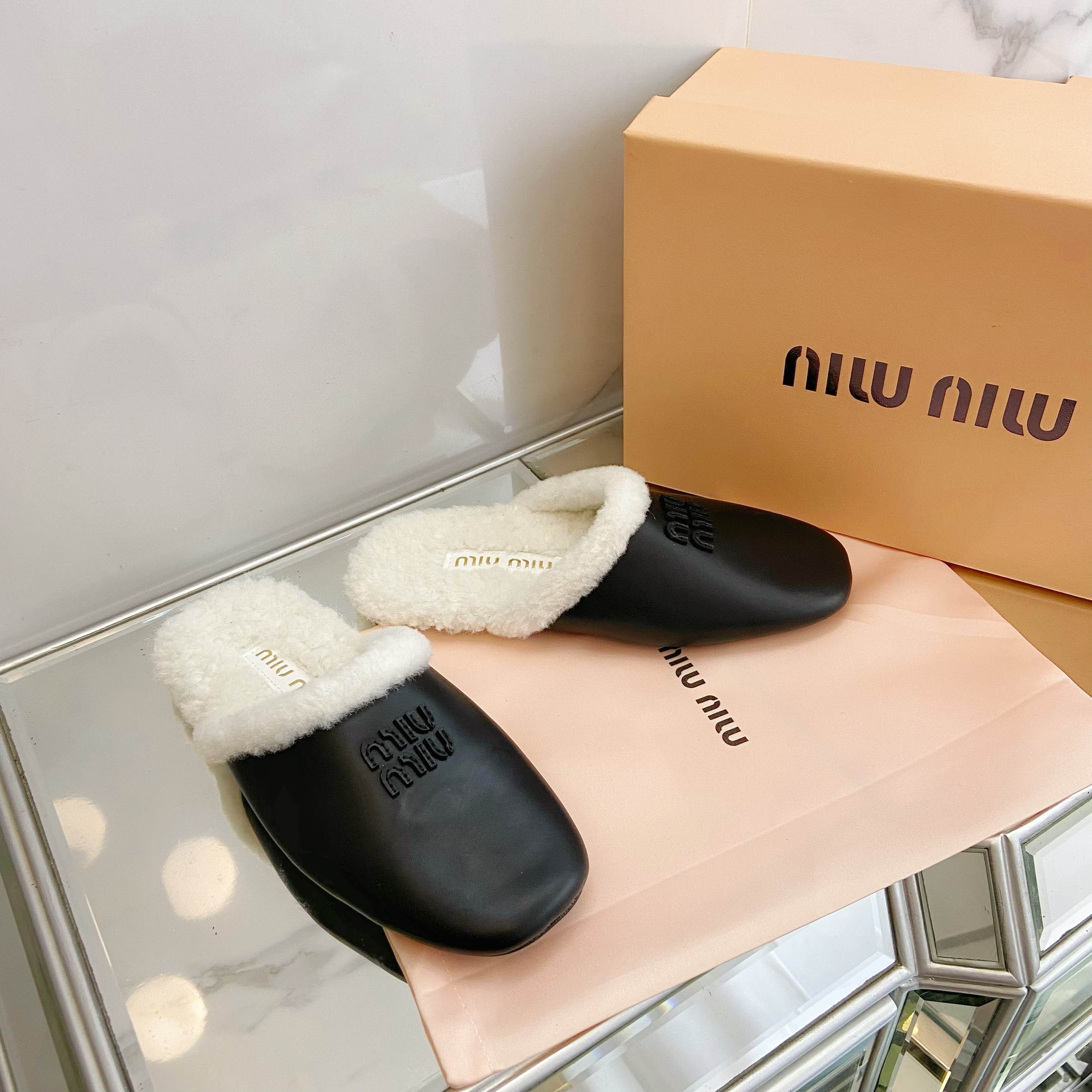 缪缪 Miu Miu 经典高奢皮鞋鞋履高跟鞋 #ED19AA5F 3