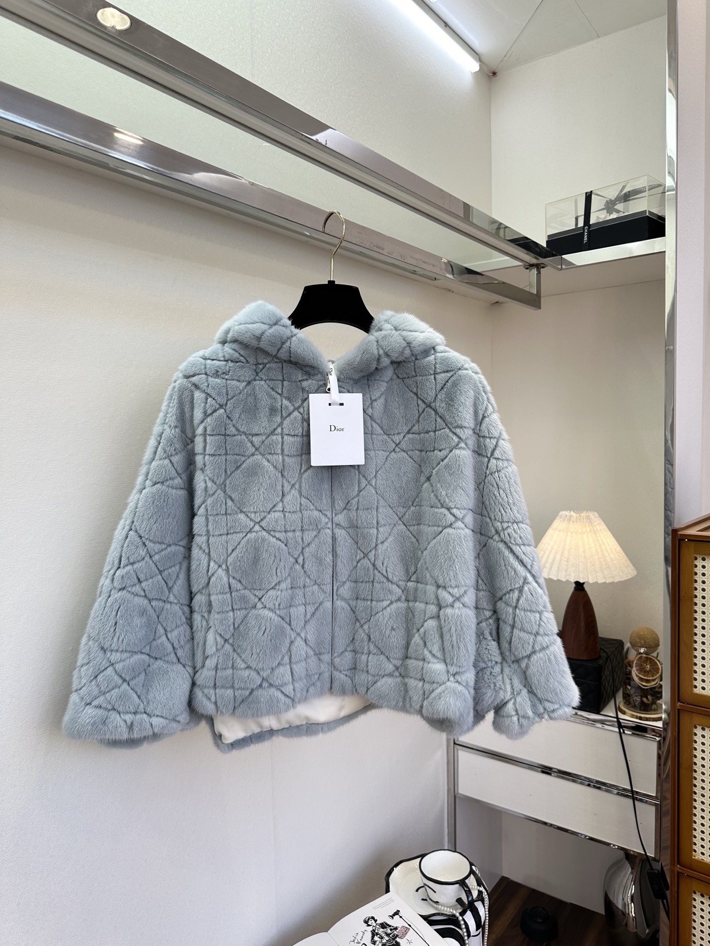 Elegant Hooded Mink Fur Cape | Premium Danish Pearl Mink | S, M, L