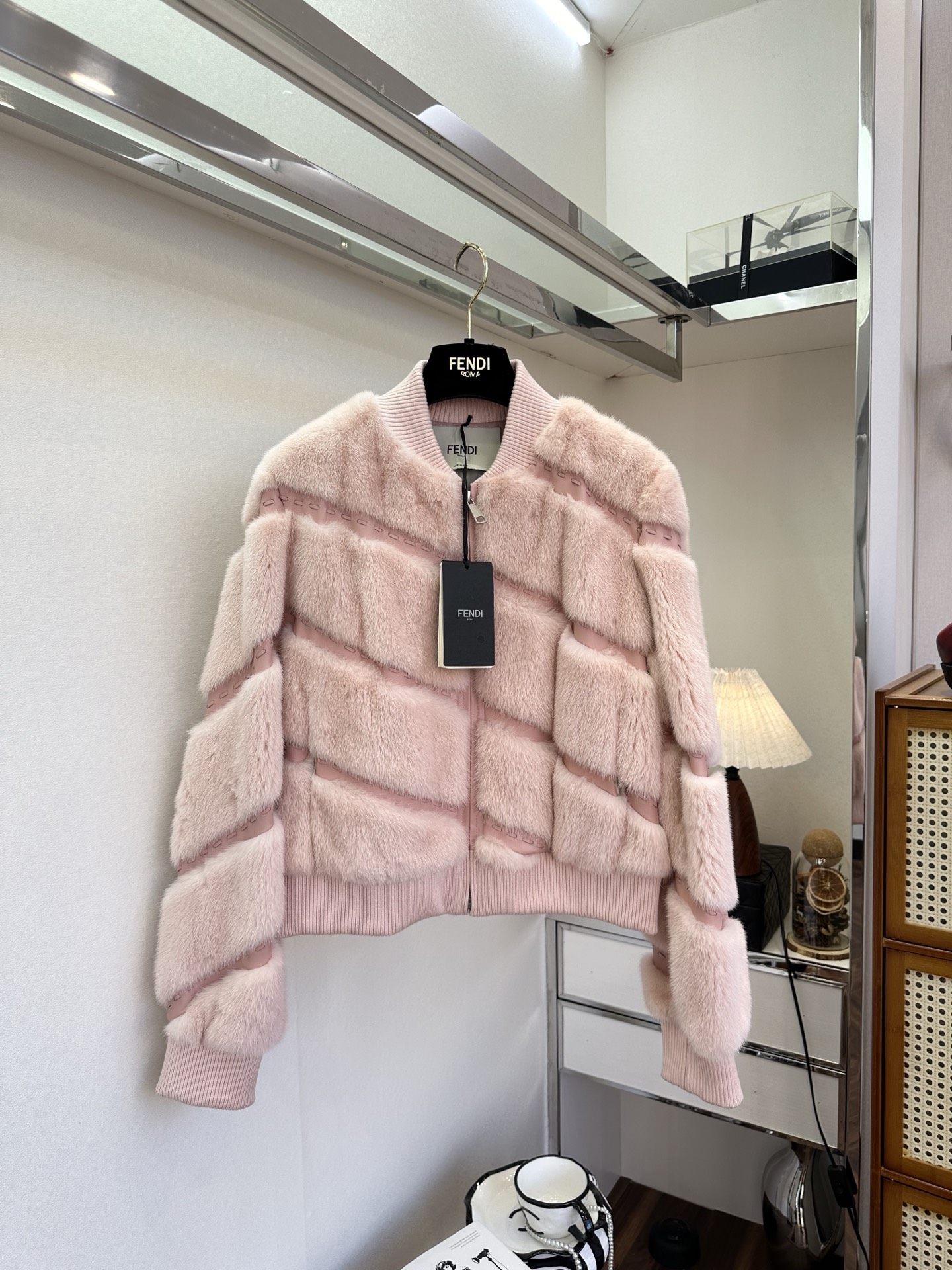 Fendi Inspired Pink Mink Fur Coat | Imported Purple Grade Mink