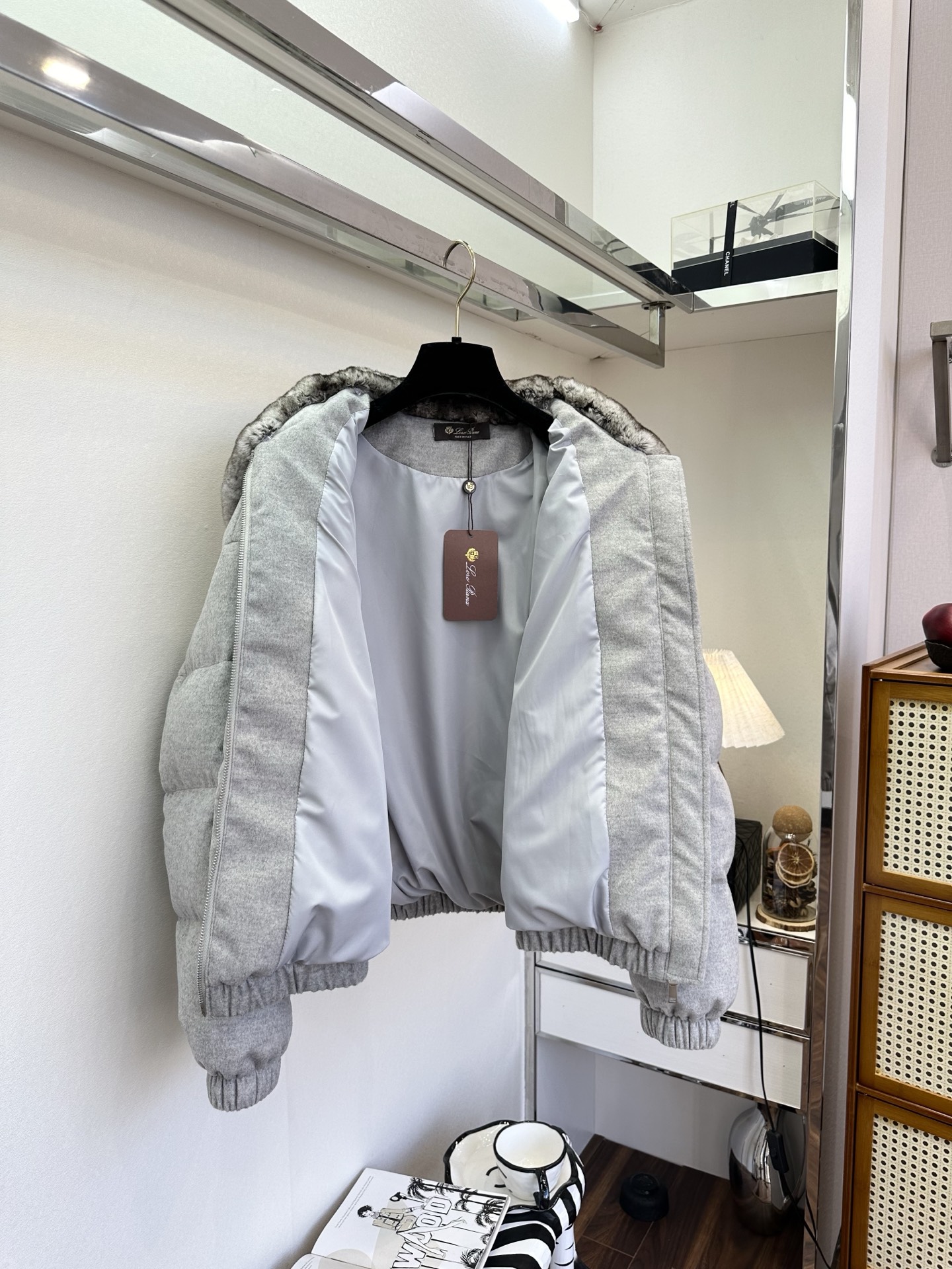 Elegant Women's Wool-Cashmere Down Coat with Detachable Rabbit Fur Collar 3 i1764635591474 4144 0 1