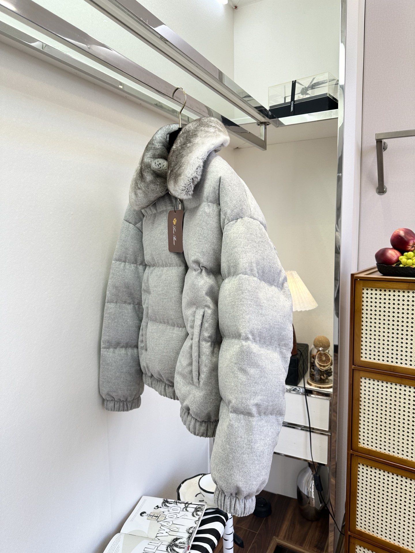 Elegant Women's Wool-Cashmere Down Coat with Detachable Rabbit Fur Collar 5 i1764635591481 6971 0 3