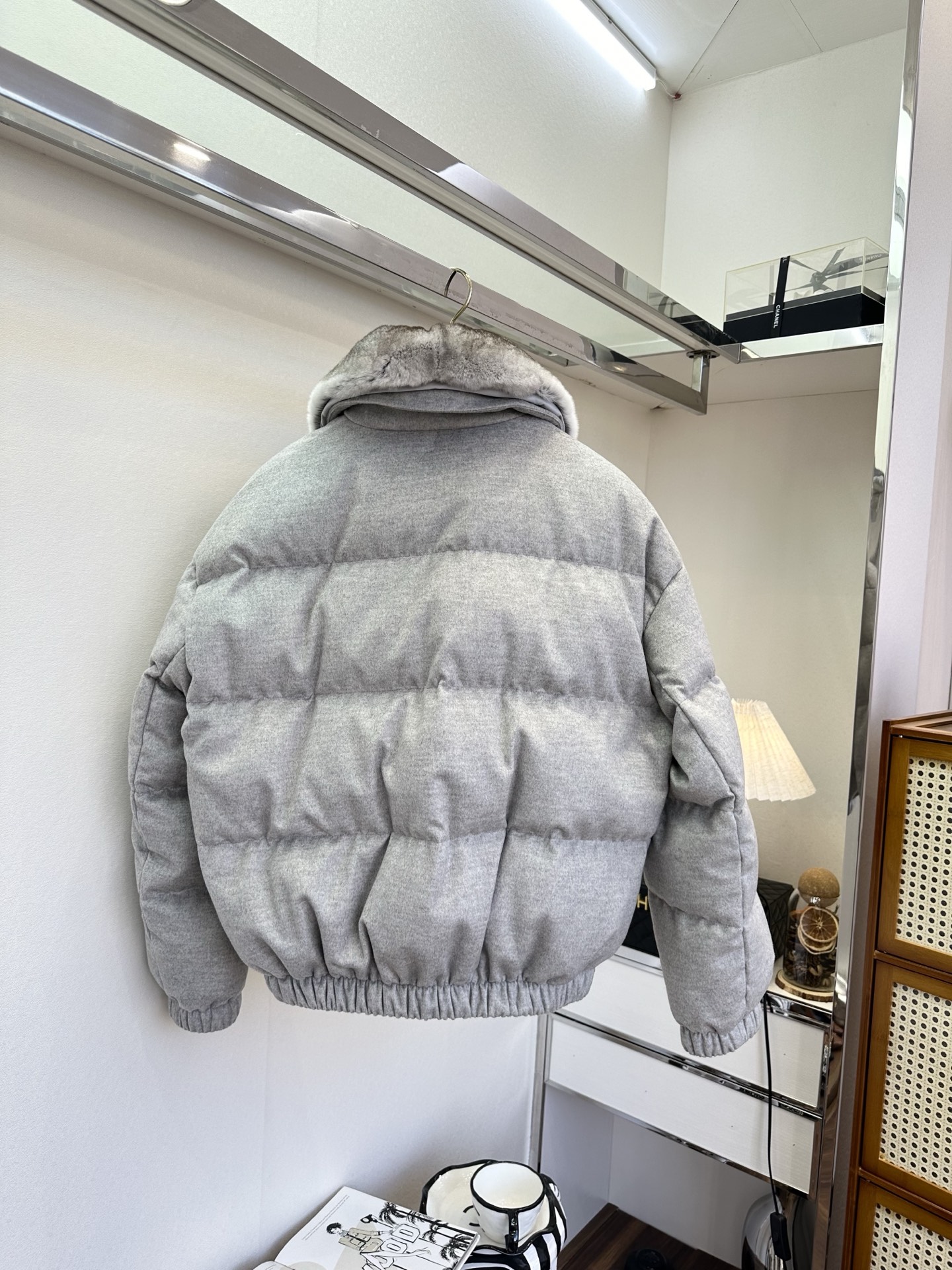 Elegant Women's Wool-Cashmere Down Coat with Detachable Rabbit Fur Collar 4 i1764635593928 7068 0 2