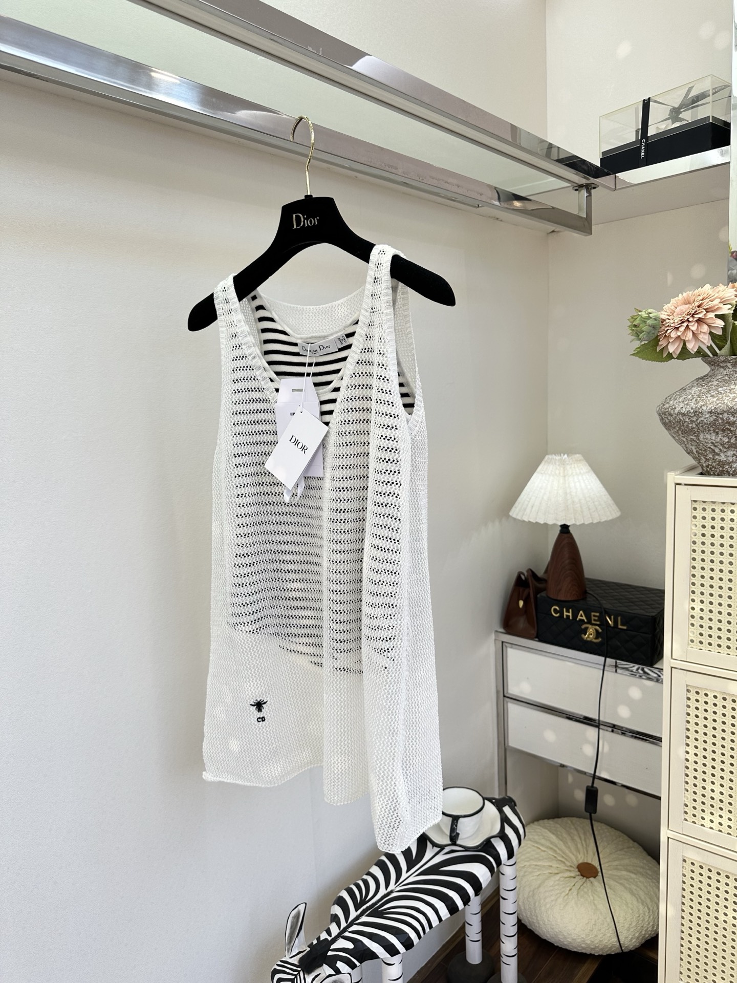 26S 一件解锁两种穿法！通透网织背心+条纹内搭，温柔又显瘦，春夏氛围感天花板²💜 ●SIZE s m 