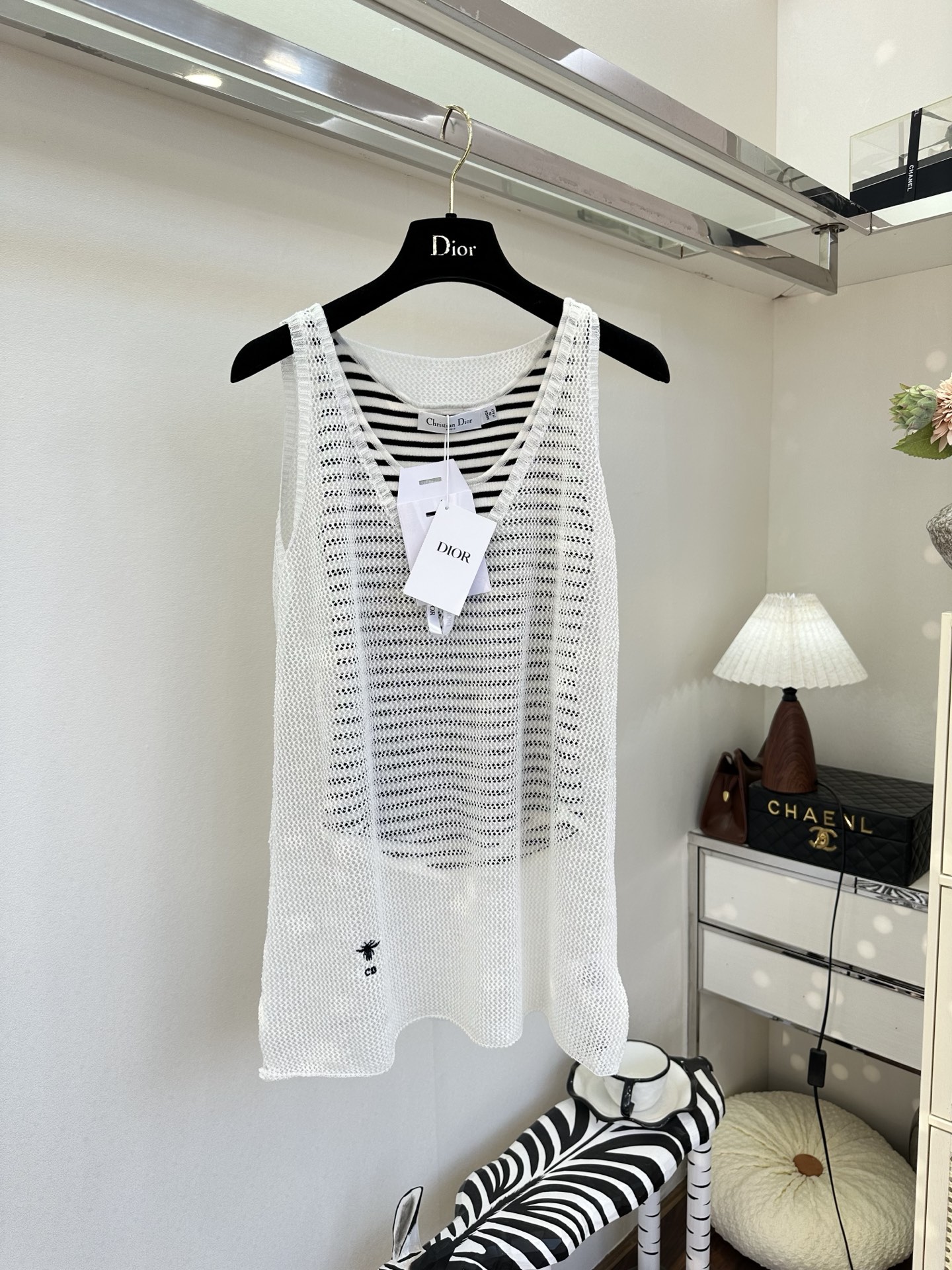 26S 一件解锁两种穿法！通透网织背心+条纹内搭，温柔又显瘦，春夏氛围感天花板²💜 ●SIZE s m 