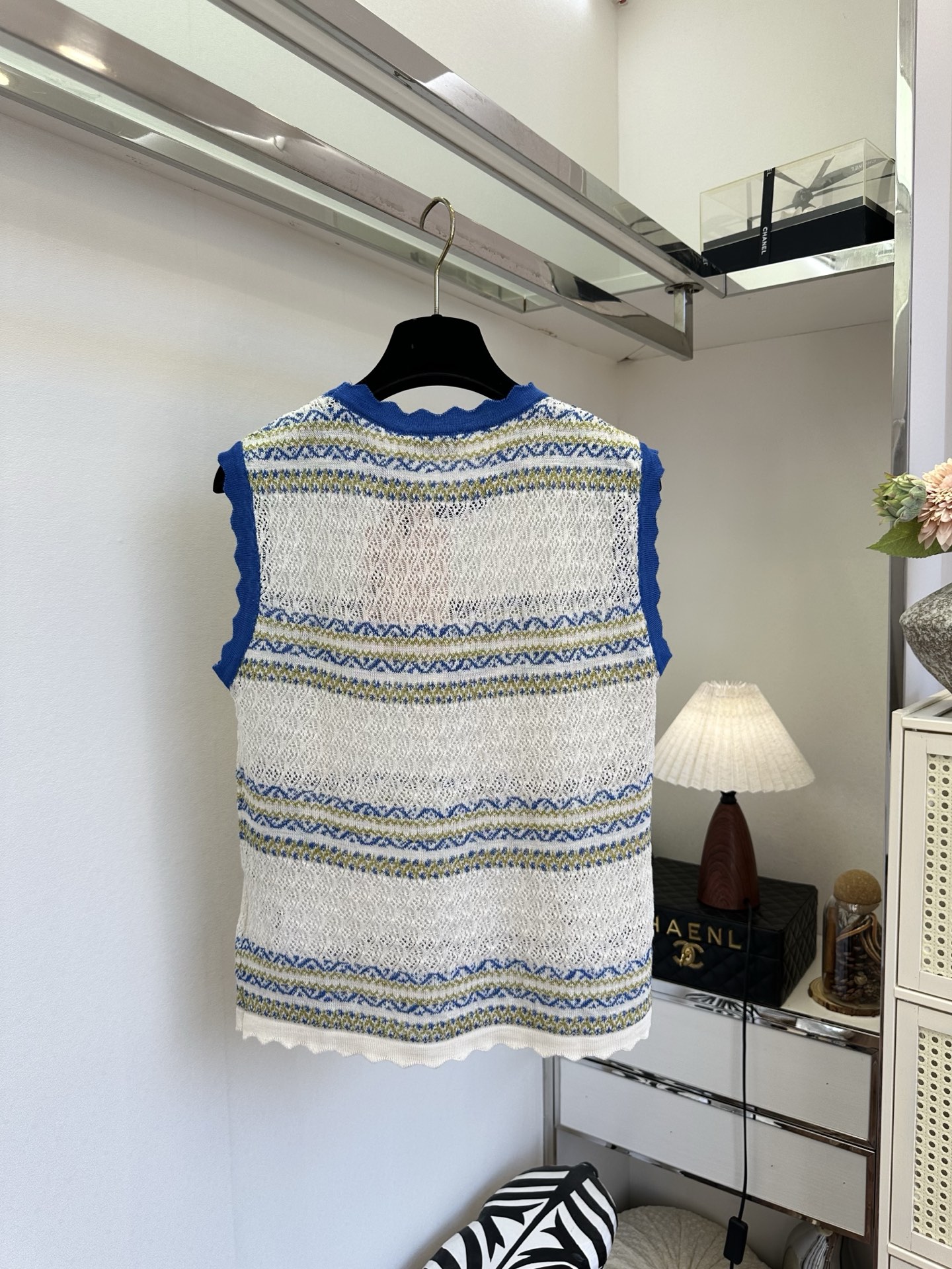 「穿好看的衣服 见想见的人]   Miu系复古费尔岛针织背心｜甜妹叠穿神器，镂空透气针织肌理，夏日穿完全