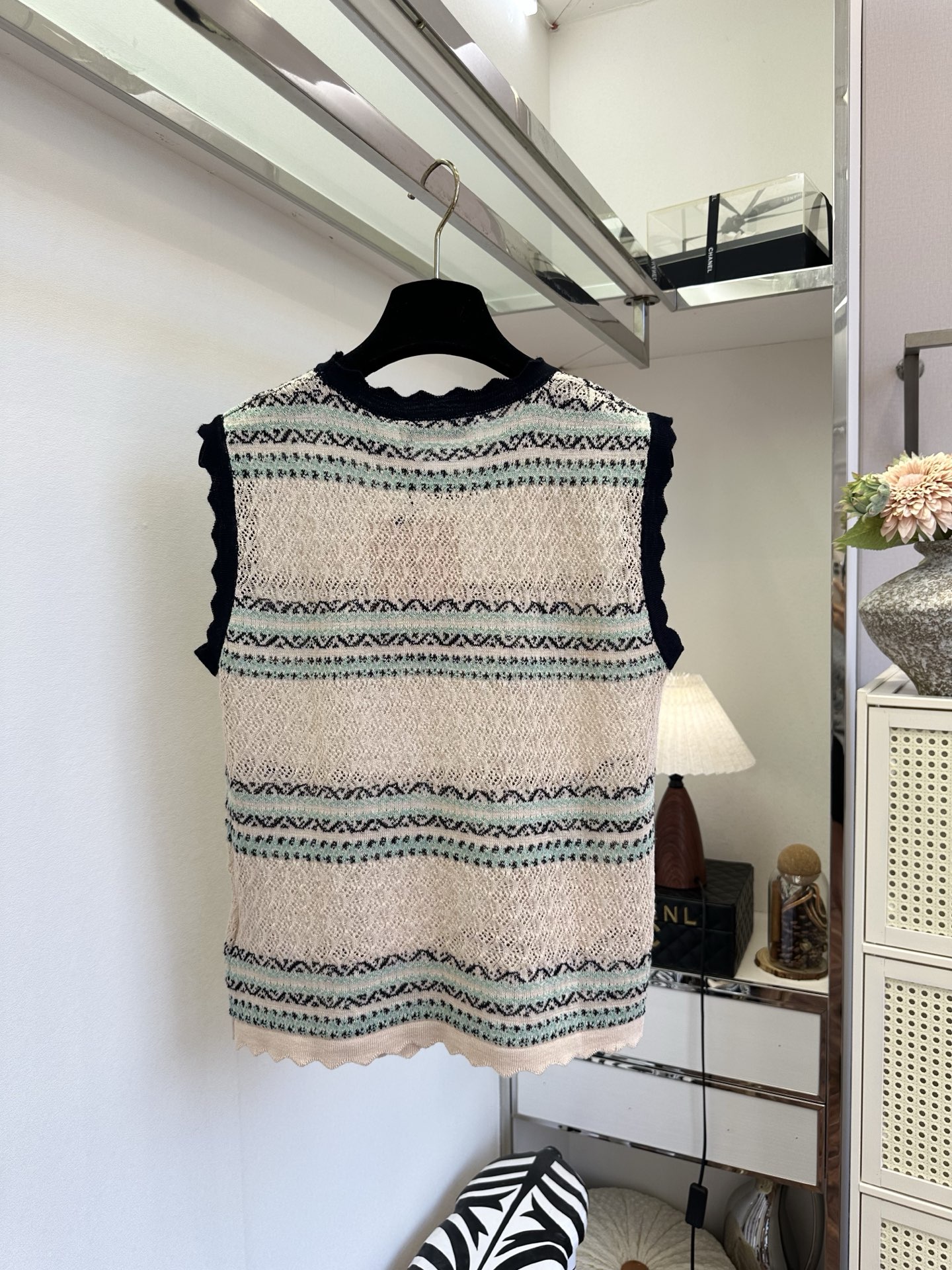 「穿好看的衣服 见想见的人]   Miu系复古费尔岛针织背心｜甜妹叠穿神器，镂空透气针织肌理，夏日穿完全