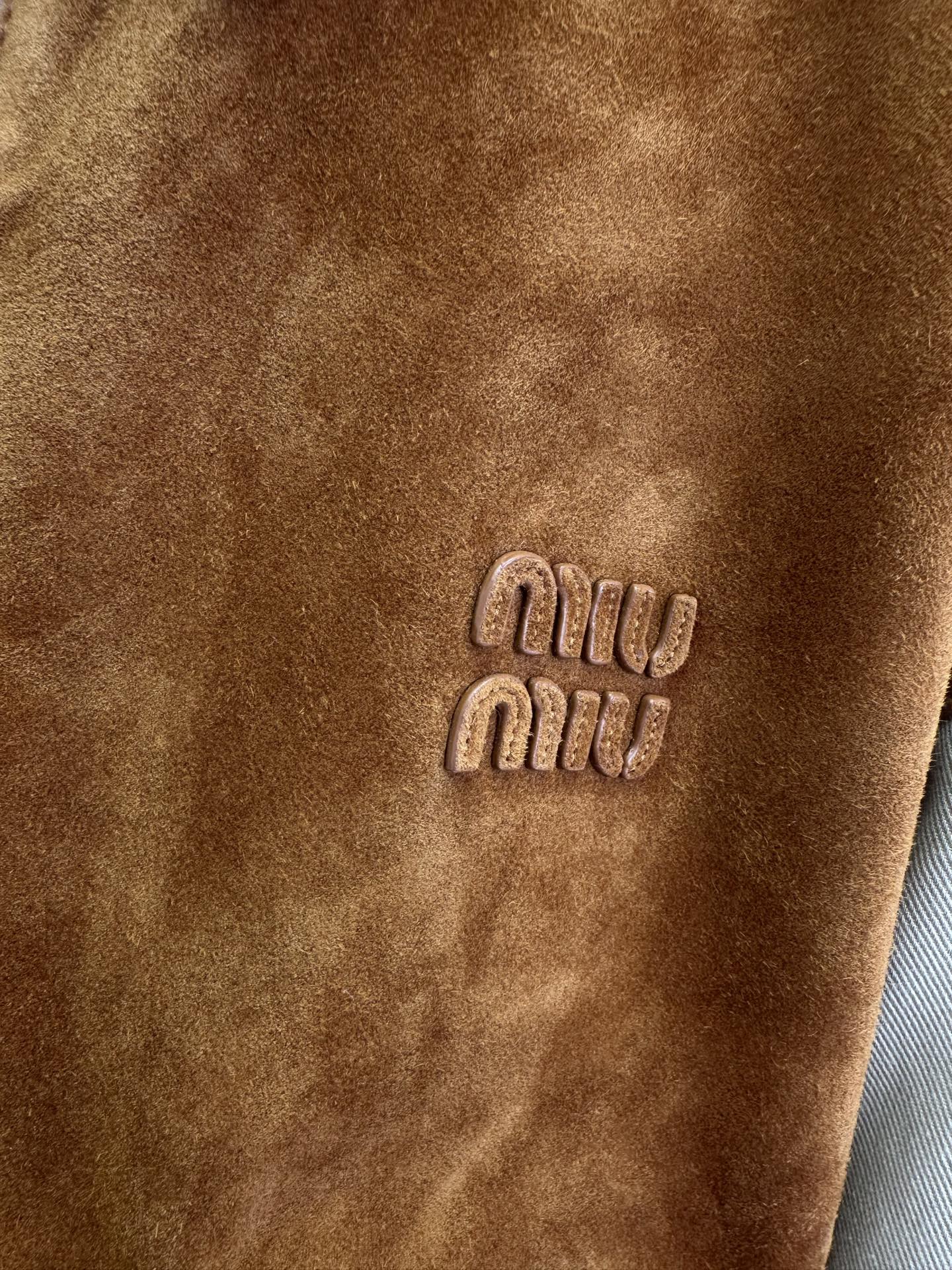 Miu Miu suede color-block jacket