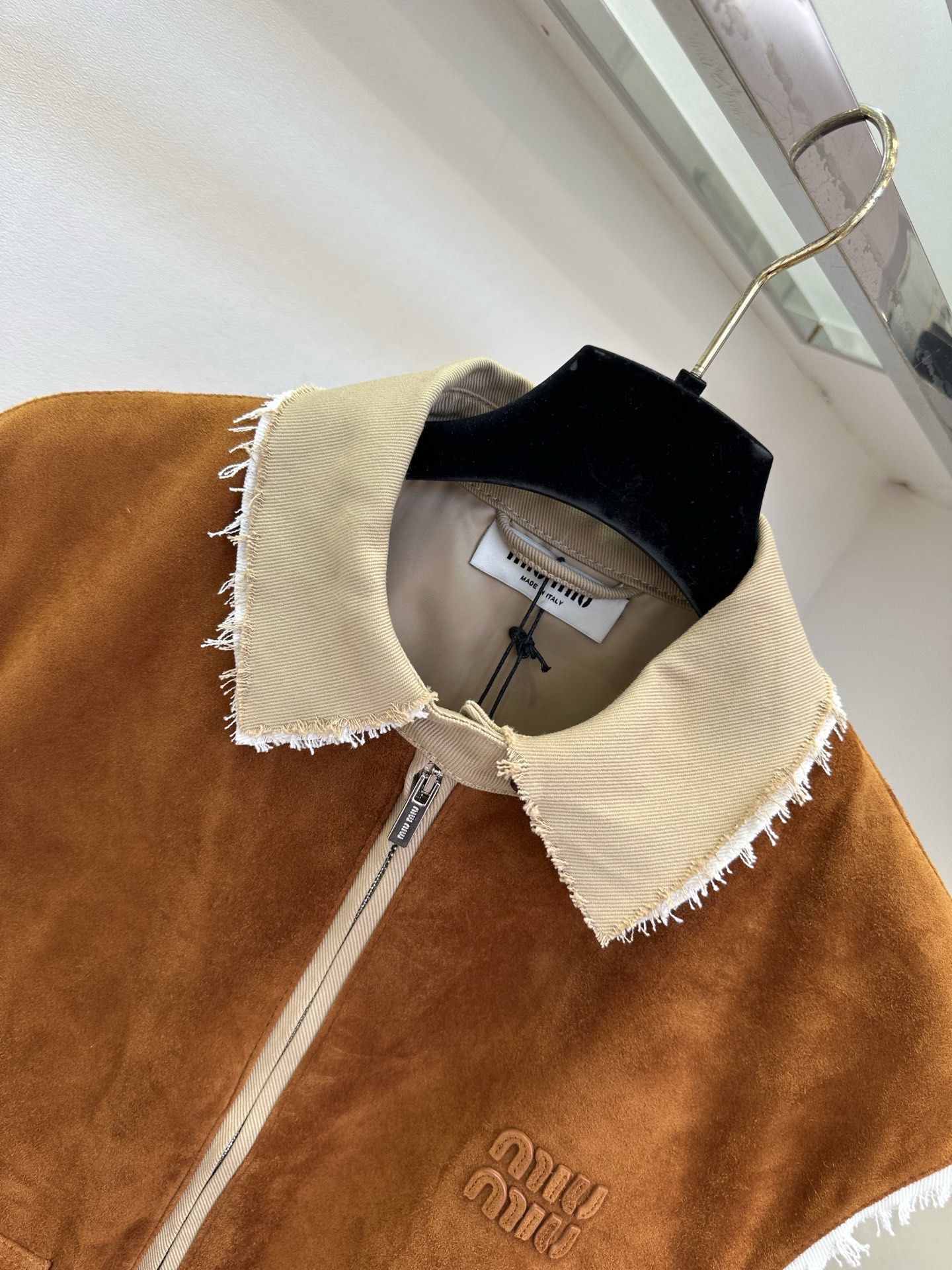 Miu Miu suede collared waistcoat