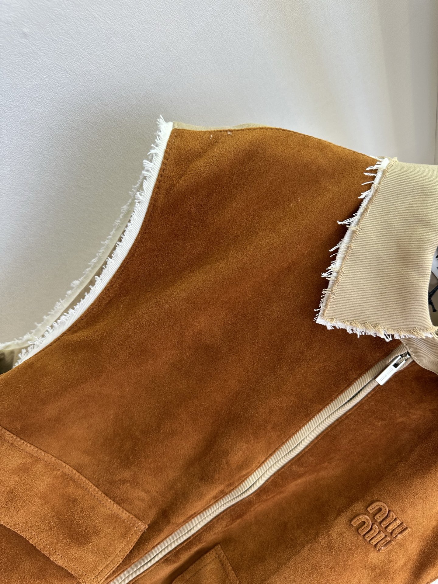 Miu Miu suede collared waistcoat