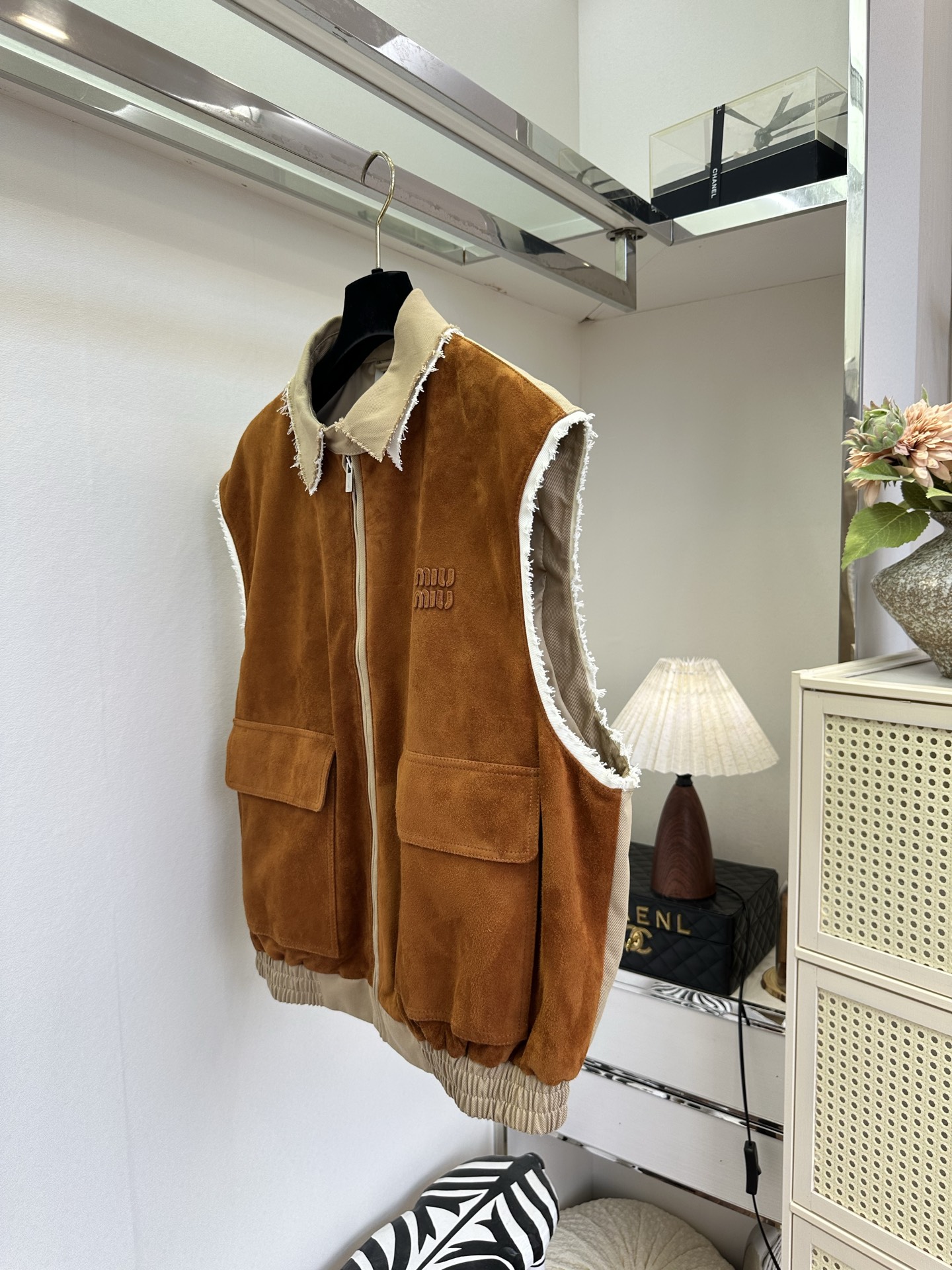 Miu Miu suede collared waistcoat