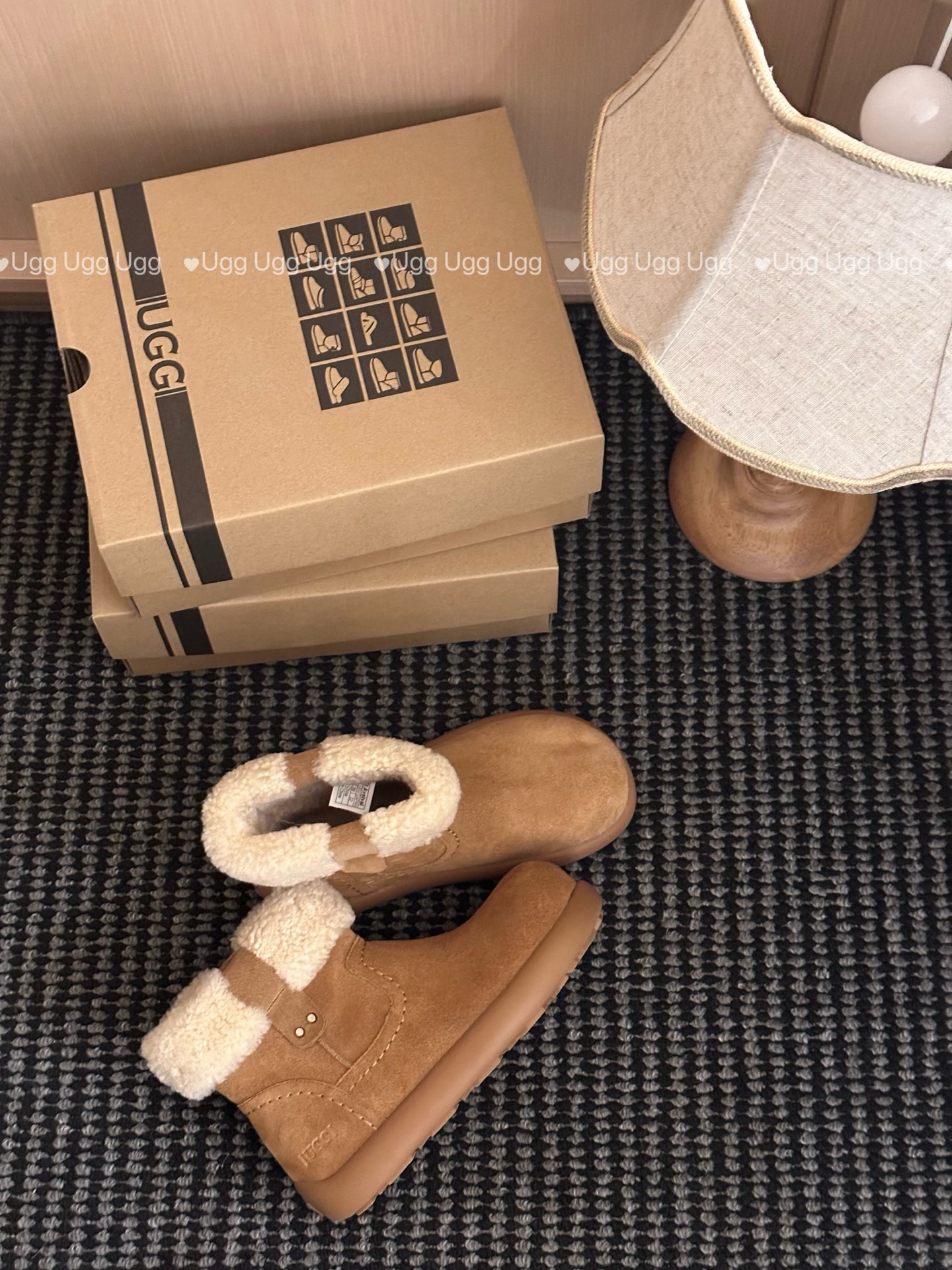 🔥𝐔*𝐠 ₂₀₂₅ . 卷毛泰迪土豆靴🧸土豆版型颜值高百搭卷羊毛内里 保暖舒适防滑大底不用担心天气四色S