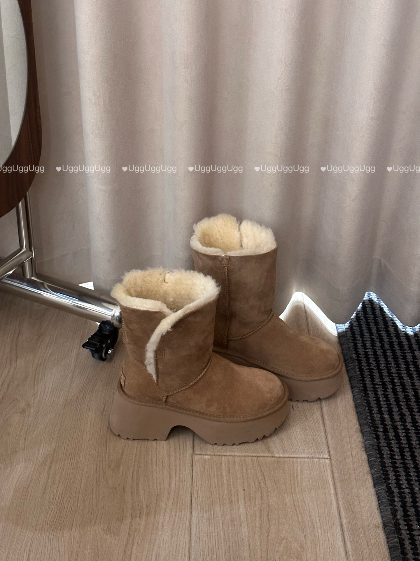 NO:616798,Maroon details added Tian Xiaojuan's same style, snow boots, boots19860909栗色细节 补充 田小娟同款,雪地靴,boots,Women's Shoes