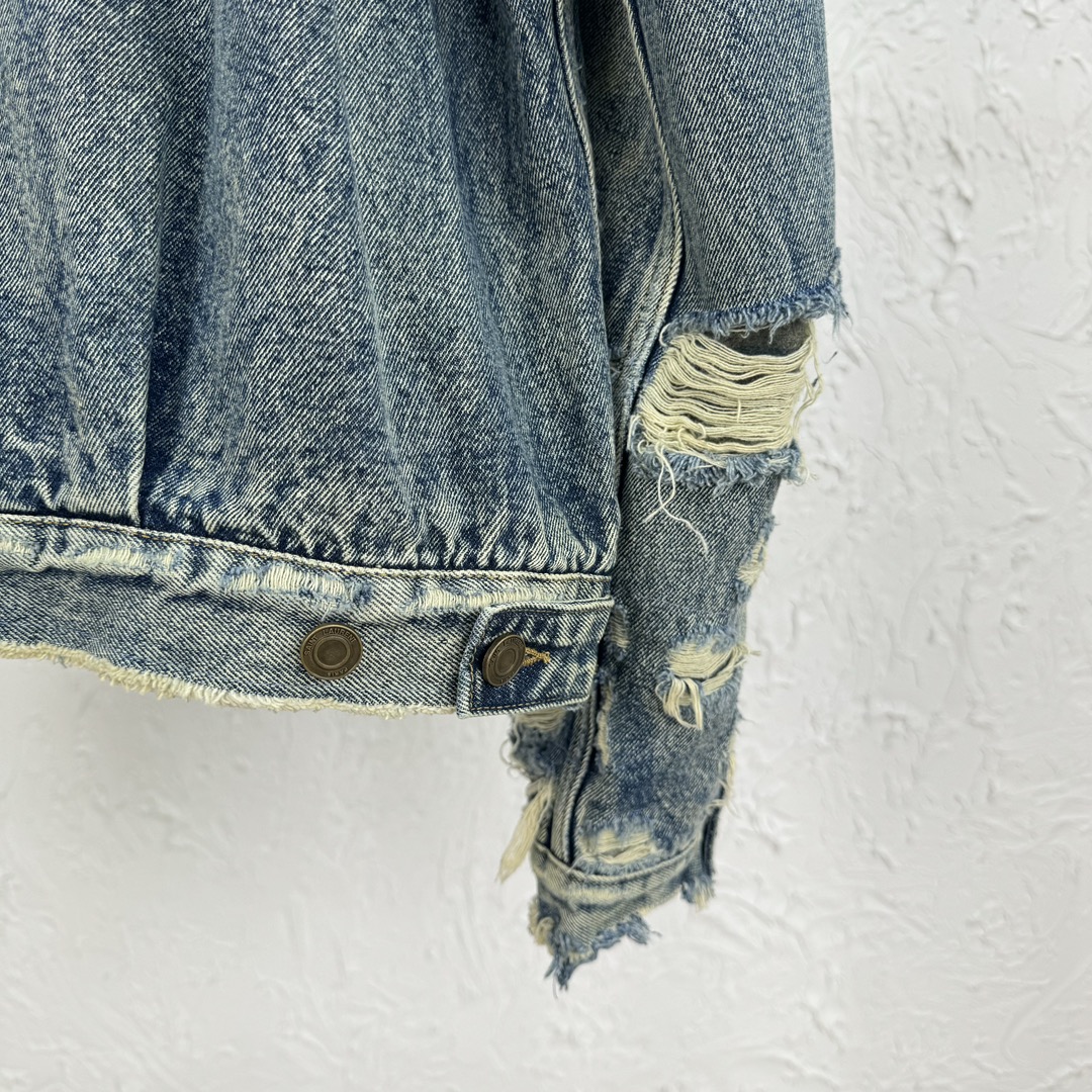 Yves Saint Laurent Vintage Distressed Denim Jacket - Stylish & Durable 8 i1706170720 1477 4