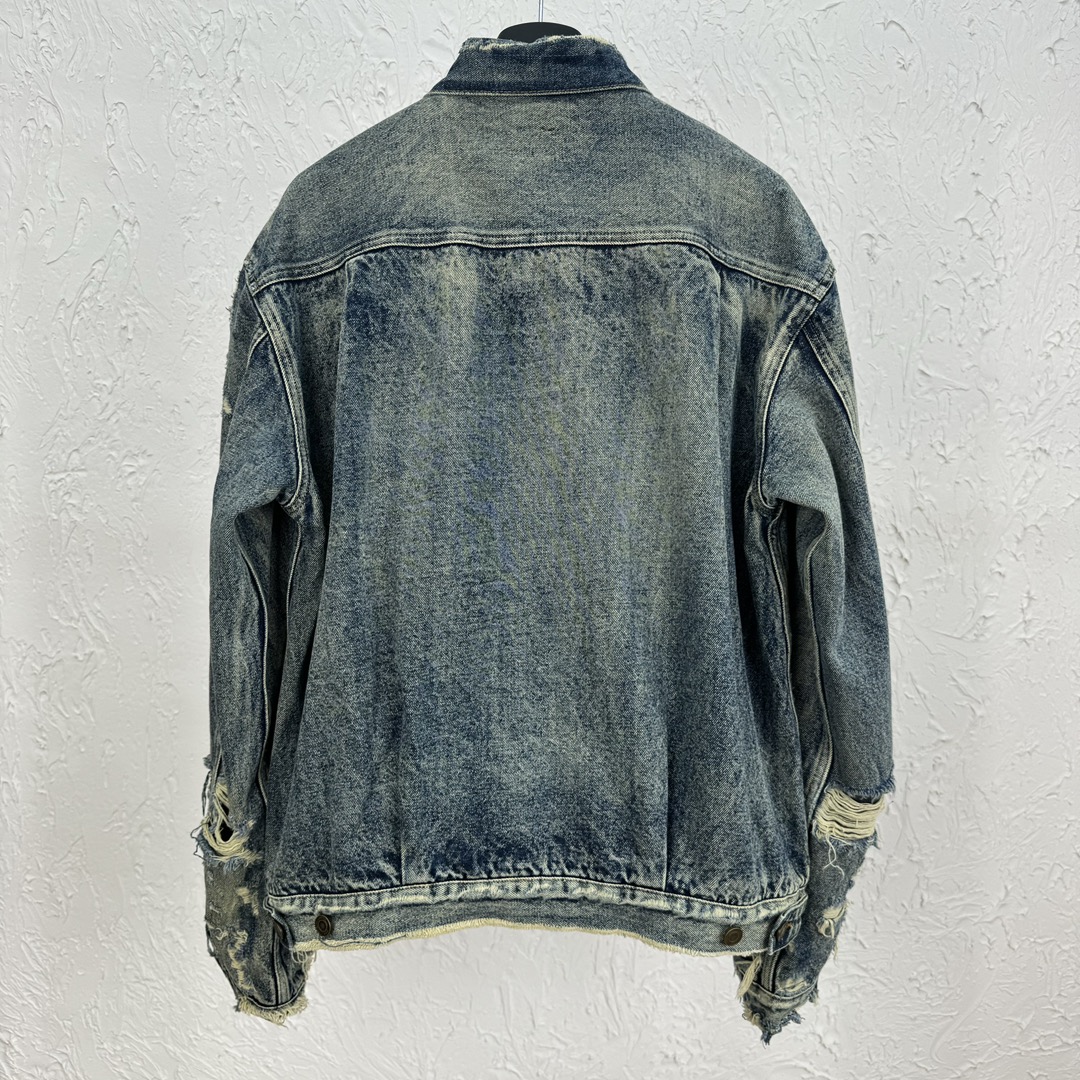 Yves Saint Laurent Vintage Distressed Denim Jacket - Stylish & Durable 9 i1706170720 9882 7