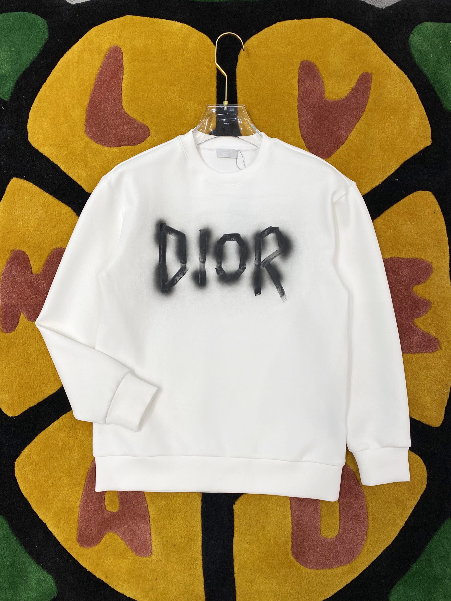 NO:522130,Dio* 25ss autumn and winter new space cotton round neck sweatshirt classic printed logo on chest slightly wide version black white two colors S-XL,,dior,hoodie,sweatshirts,alexander wang19860909Dio* 25ss秋冬新款太空棉圆领卫衣 胸前经典印花标识 微阔版型 黑 白 两色 码数S-XL,,dior,hoodie,sweatshirts,alexander wang,Men's clothing