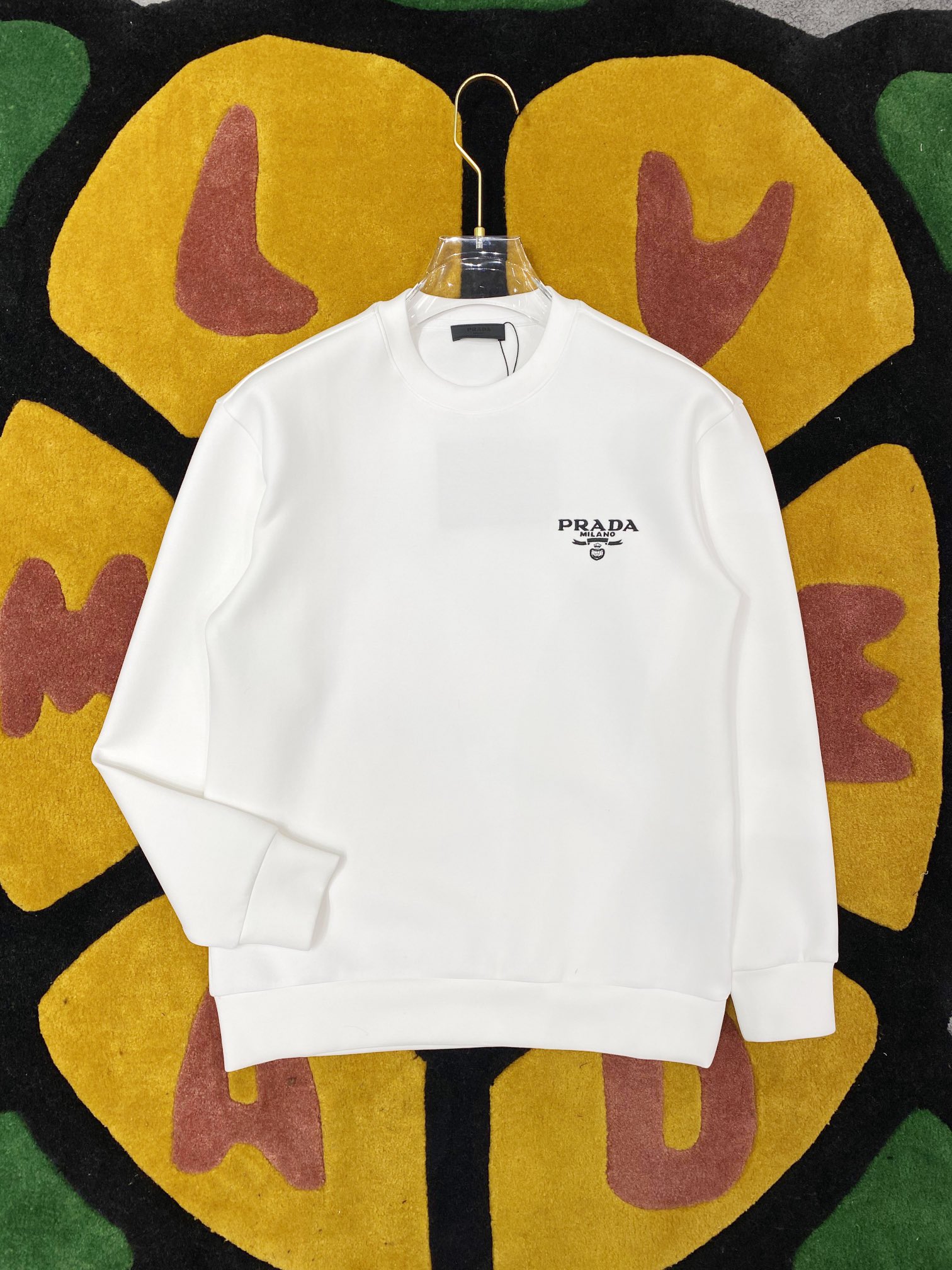 NO:522124,PRD 25ss autumn and winter new space cotton round neck sweatshirt classic embroidery logo on chest slightly wide-fit black white gray three-color code S-XL, hoodie, sweatshirts, alexander wang19860909PRD 25ss秋冬新款太空棉圆领卫衣 胸前经典刺绣标识 微阔版型 黑 白 灰 三色 码数S-XL,,hoodie,sweatshirts,alexander wang,Men's clothing