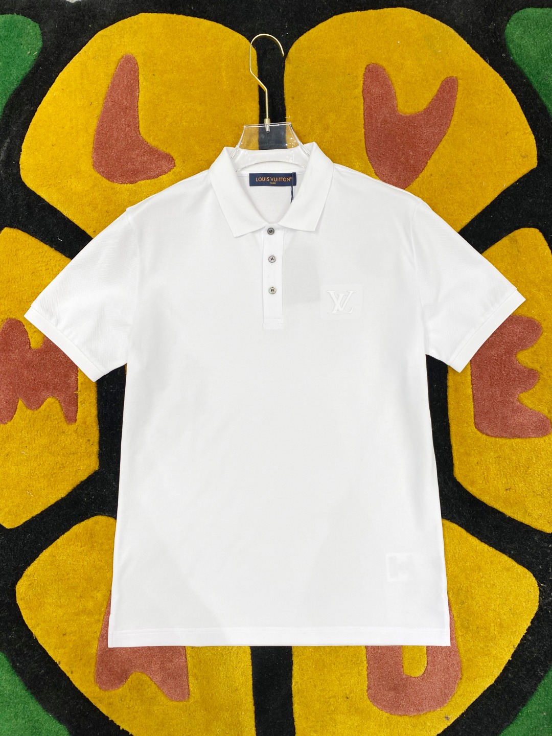 NO:125973,1v 2025ss Spring and Summer New Mercerized Beaded Lapel Polo Heavy Industry Embroidery Logo on the chest Comfortable and Soft Upper Body Standard Style Black and White Number of Codes M L XL XXL XXL XXL,,alexander wang198609091v 2025ss春夏新款丝光珠地翻领Polo 胸前重工刺绣标识 上身舒适轻柔 标准版型 黑白两色 码数M L XL XXL XXL,,alexander wang,Men's clothing