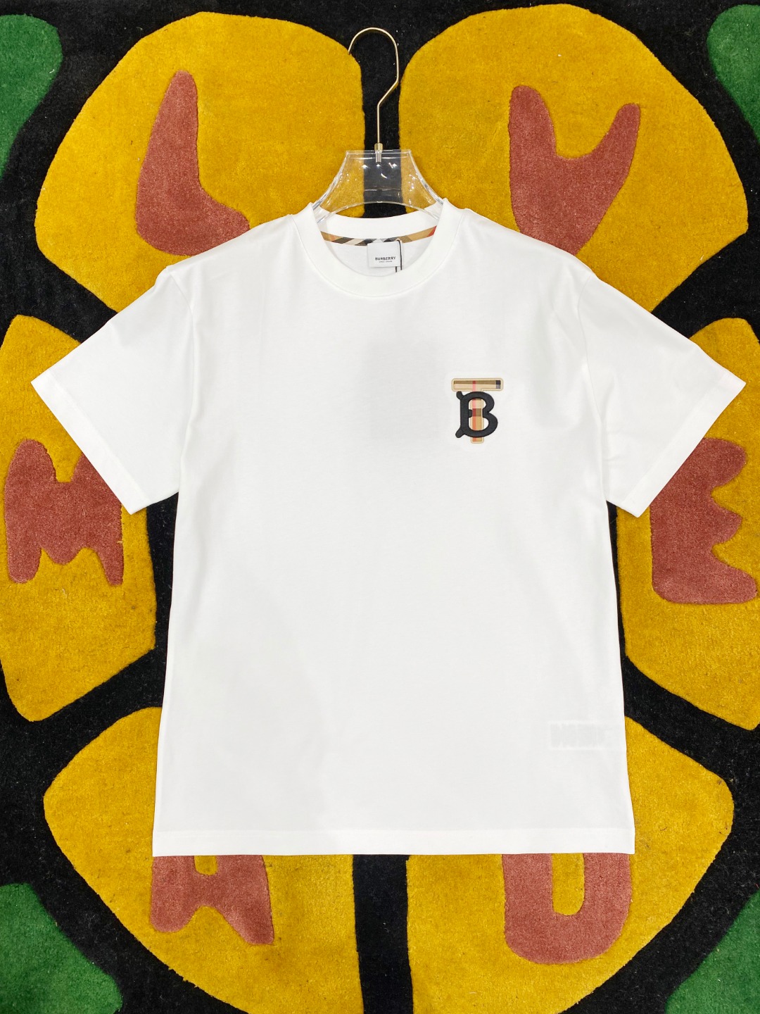 NO:125971,BBR 2025ss Spring and Summer New Cotton Round Neck Short Sleeve T-shirt with Chest Plaid TB Logo Top-grade Mercerized Cotton Fabric Customization Standard Style Black White Two Colors Men and Women Same Model Number S M L XL XXL,,T-shirt,tees,t-shirt,alexander wang19860909BBR 2025ss春夏新款棉质圆领短袖T恤 胸前格纹TB标识 顶级丝光棉面料定制 标准版型 黑 白 两色 男女同款 码数S M L XL XXL,,T-shirt,tees，t-shirt,alexander wang,Men's clothing