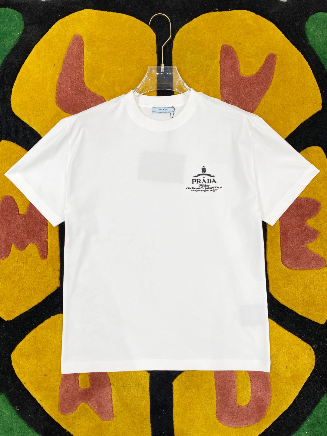 NO:481170,PRD 2025ss Spring and Summer New Cotton Round Neck Short Sleeve T-shirt Heavy Industry Embroidery Logo Top-grade Mercerized Cotton Fabric Customization Standard Style Black White Two Colors Men and Women Same Model Number S M L XL XXL,,T-shirt,tees,t-shirt,alexander wang19860909PRD 2025ss春夏新款棉质圆领短袖T恤 胸前重工刺绣标识 顶级丝光棉面料定制 标准版型 黑 白 两色 男女同款 码数S M L XL XXL,,T-shirt,tees，t-shirt,alexander wang,Men's clothing