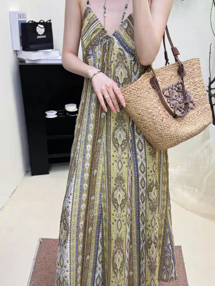 Elegant Paisley Print Maxi Dress, Sleeveless V-Neck Summer Casual Sundress 3 a1747068050379 4010