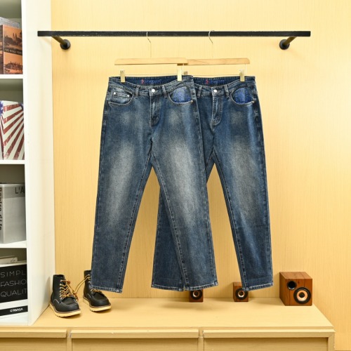 Men's Slim Fit Stretch Denim Jeans, Washed Straight Leg, Casual Everyday Wear 1 Men's Slim Fit Stretch Denim Jeans, Washed Straight Leg, Casual Everyday Wear