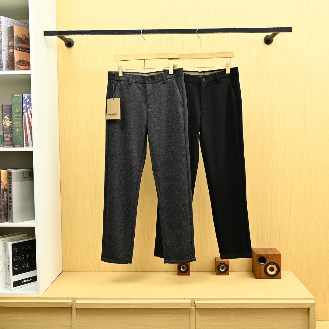 Burberry Men's High-End Wool Business Casual Pants - Warm and Stylish