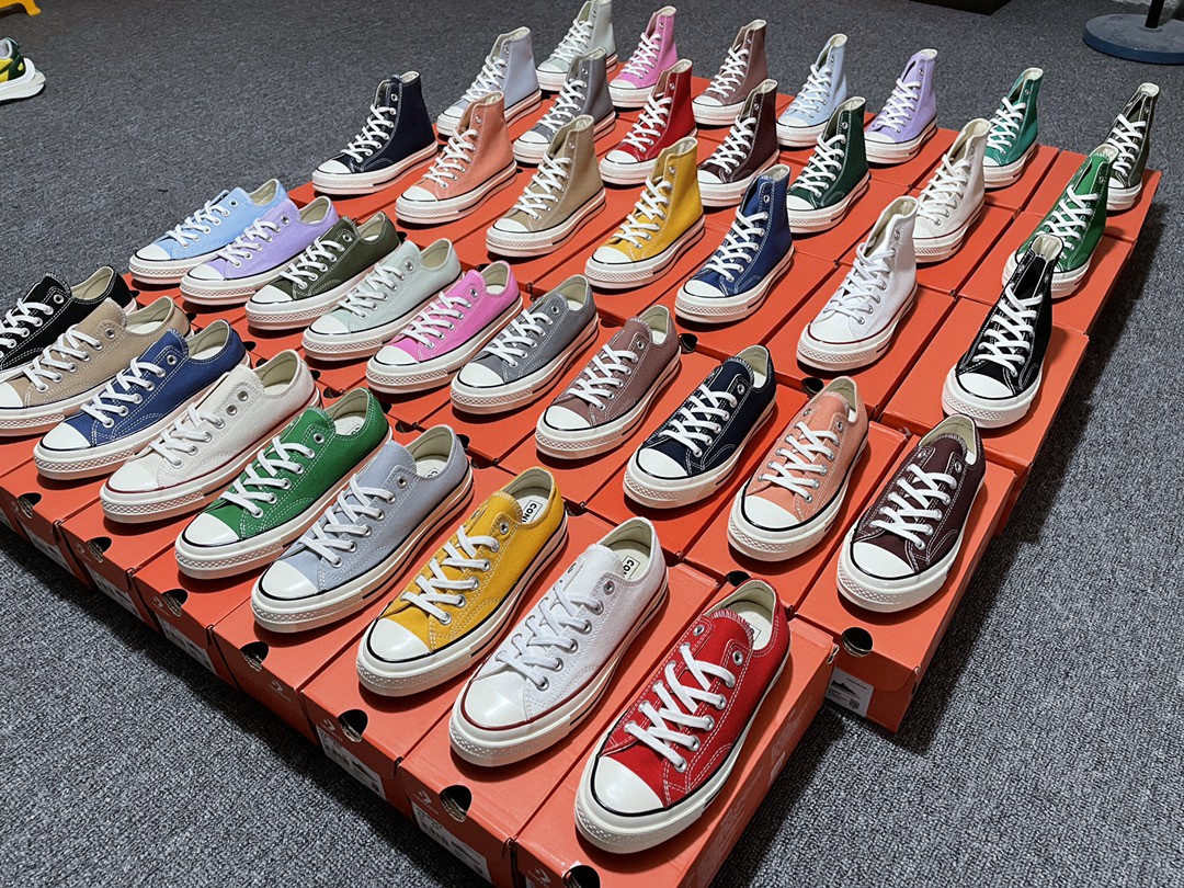 纯原 (偏大半码左右) 匡威converse 1970s 五颜六色的帆布鞋