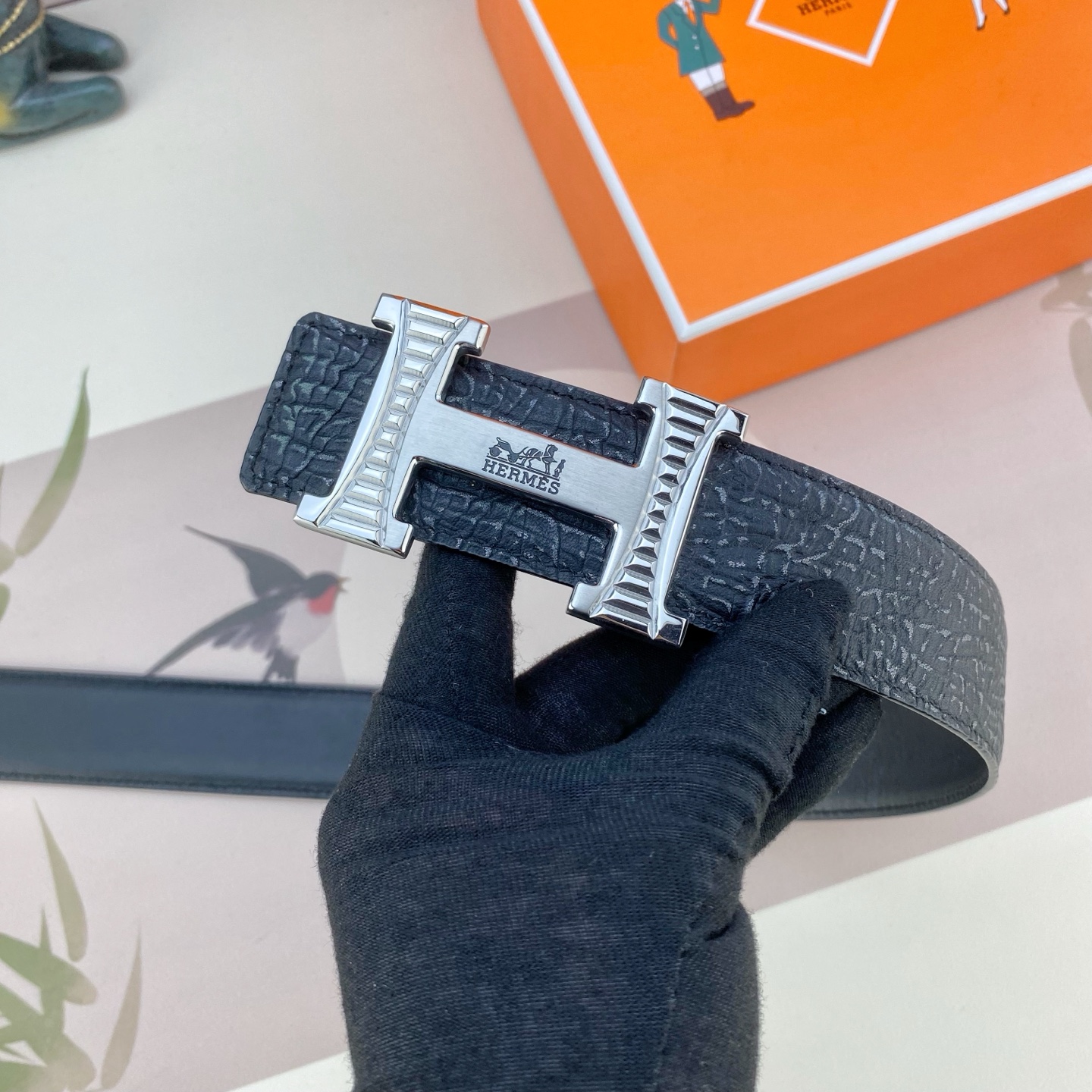 爱马仕💕 特种皮腰带系列 ，原厂五金精品不锈钢扣，手感柔软舒适 宽3.8CM。