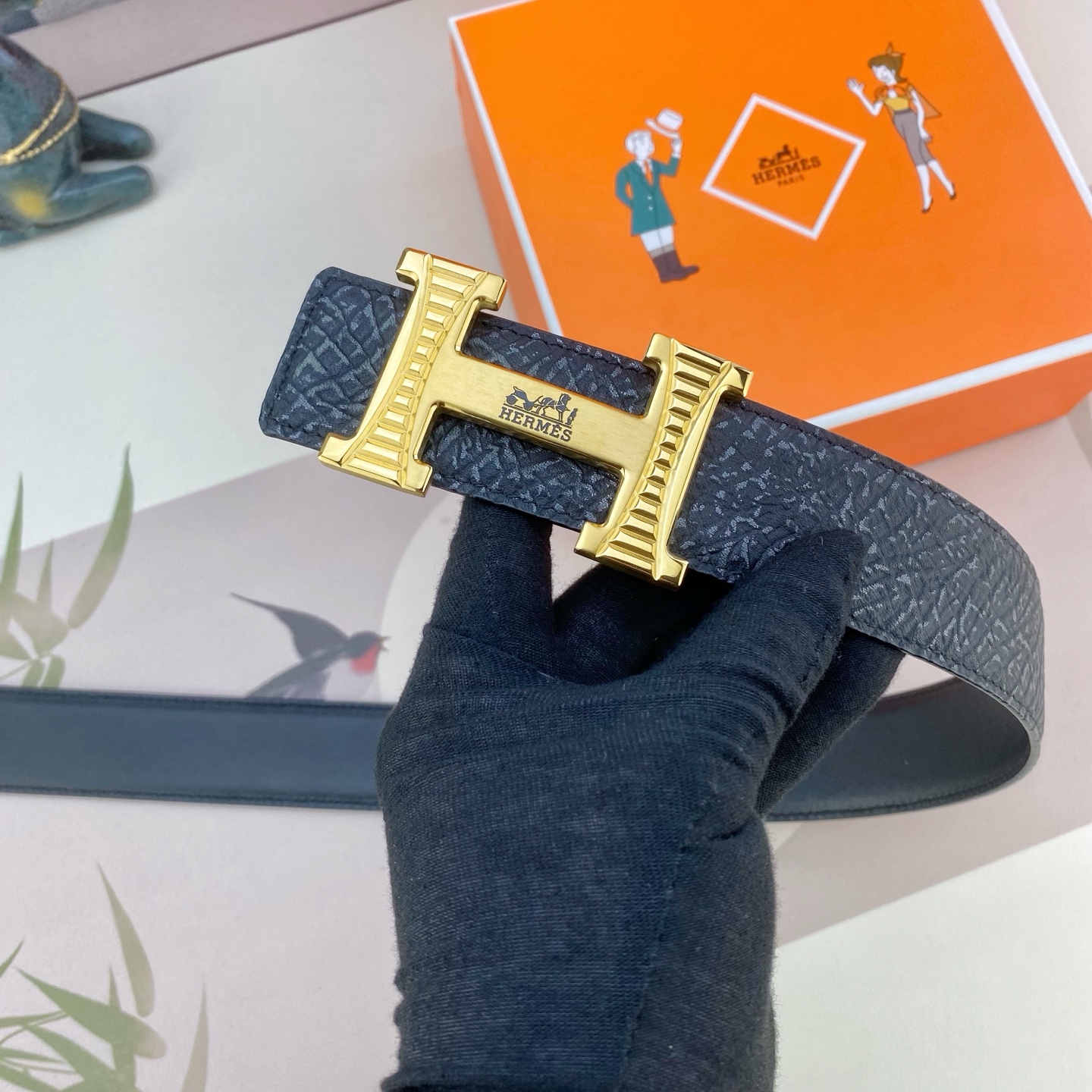 爱马仕💕 特种皮腰带系列 ，原厂五金精品不锈钢扣，手感柔软舒适 宽3.8CM。