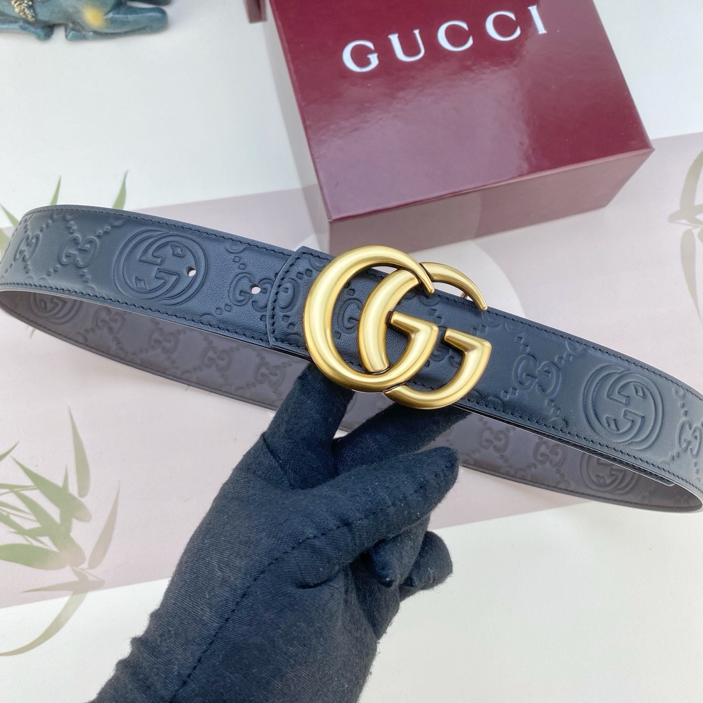 古奇💕 特种皮腰带系列 ，原厂五金精品不锈钢扣，手感柔软舒适 宽3.8CM。