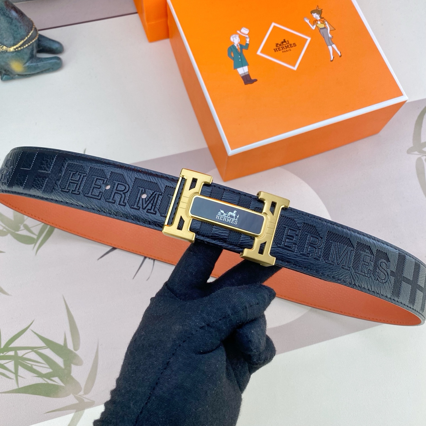 爱马仕💕 特种皮腰带系列 ，原厂五金精品不锈钢扣，手感柔软舒适 宽3.8CM。