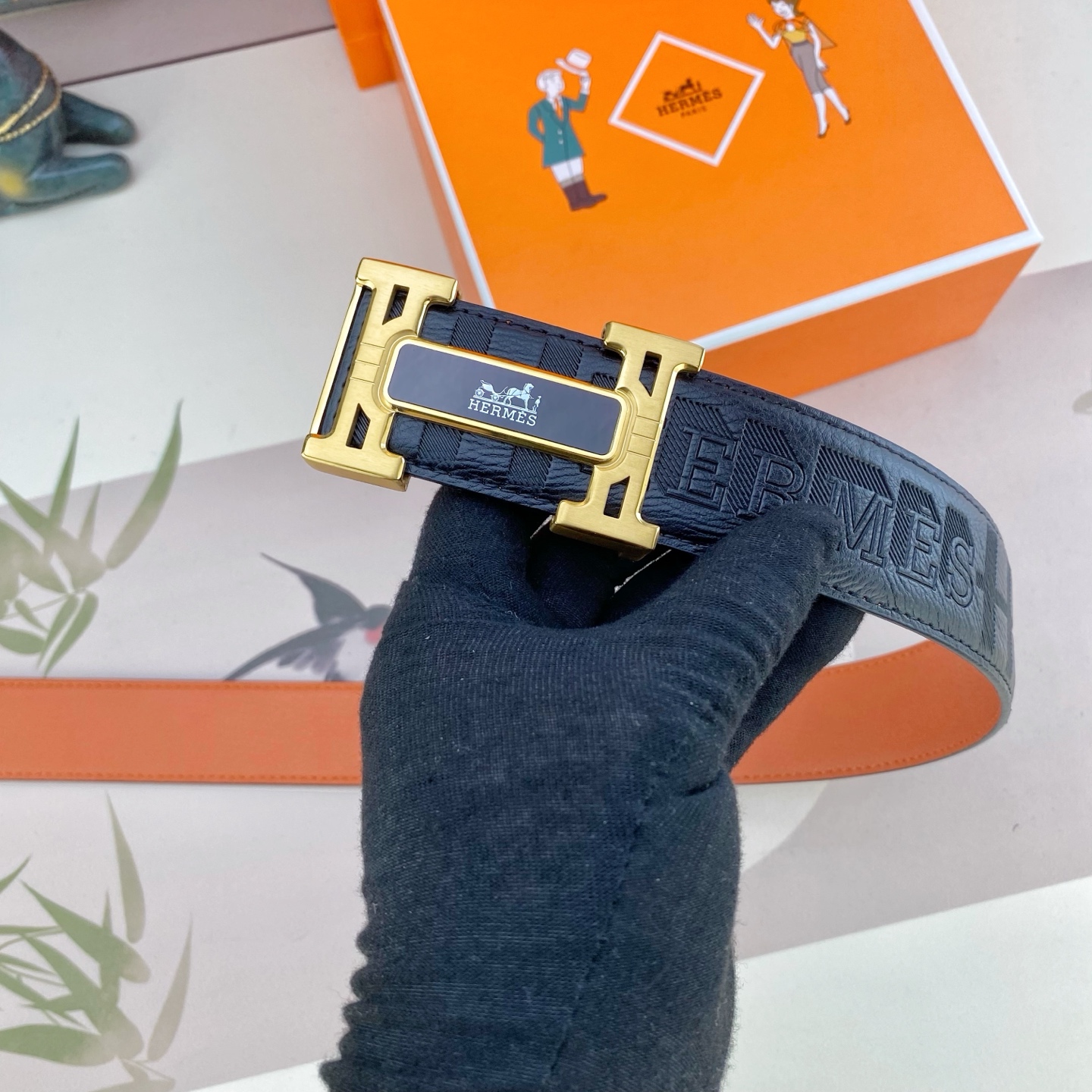 爱马仕💕 特种皮腰带系列 ，原厂五金精品不锈钢扣，手感柔软舒适 宽3.8CM。