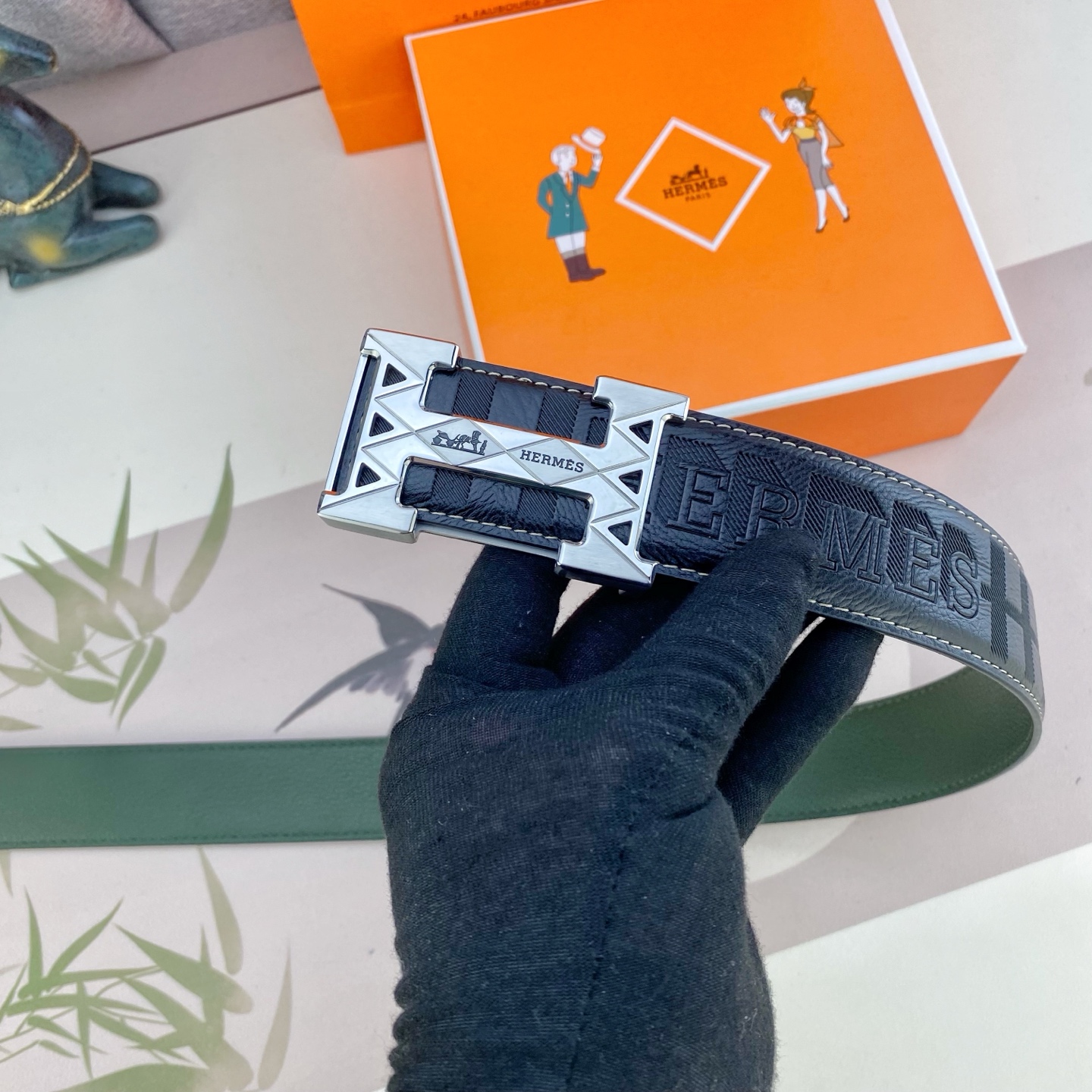 爱马仕💕 特种皮腰带系列 ，原厂五金精品不锈钢扣，手感柔软舒适 宽3.8CM。