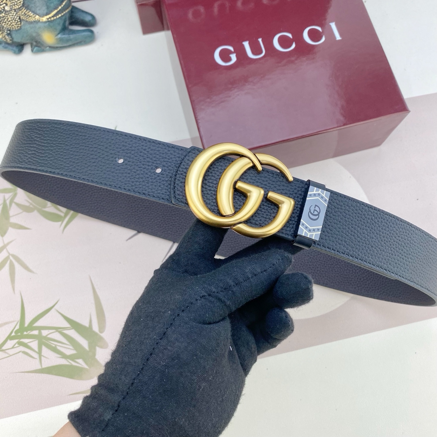 古奇💕 特种皮腰带系列 ，原厂五金精品不锈钢扣，手感柔软舒适 宽3.8CM。