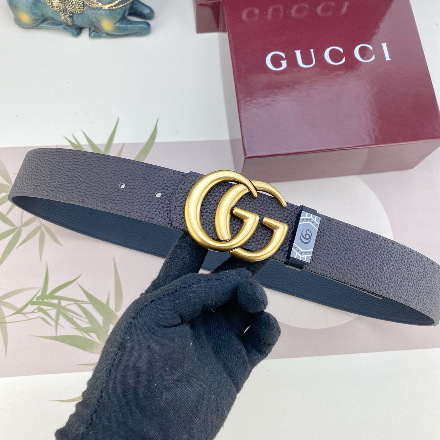 古奇💕 特种皮腰带系列 ，原厂五金精品不锈钢扣，手感柔软舒适 宽3.8CM。