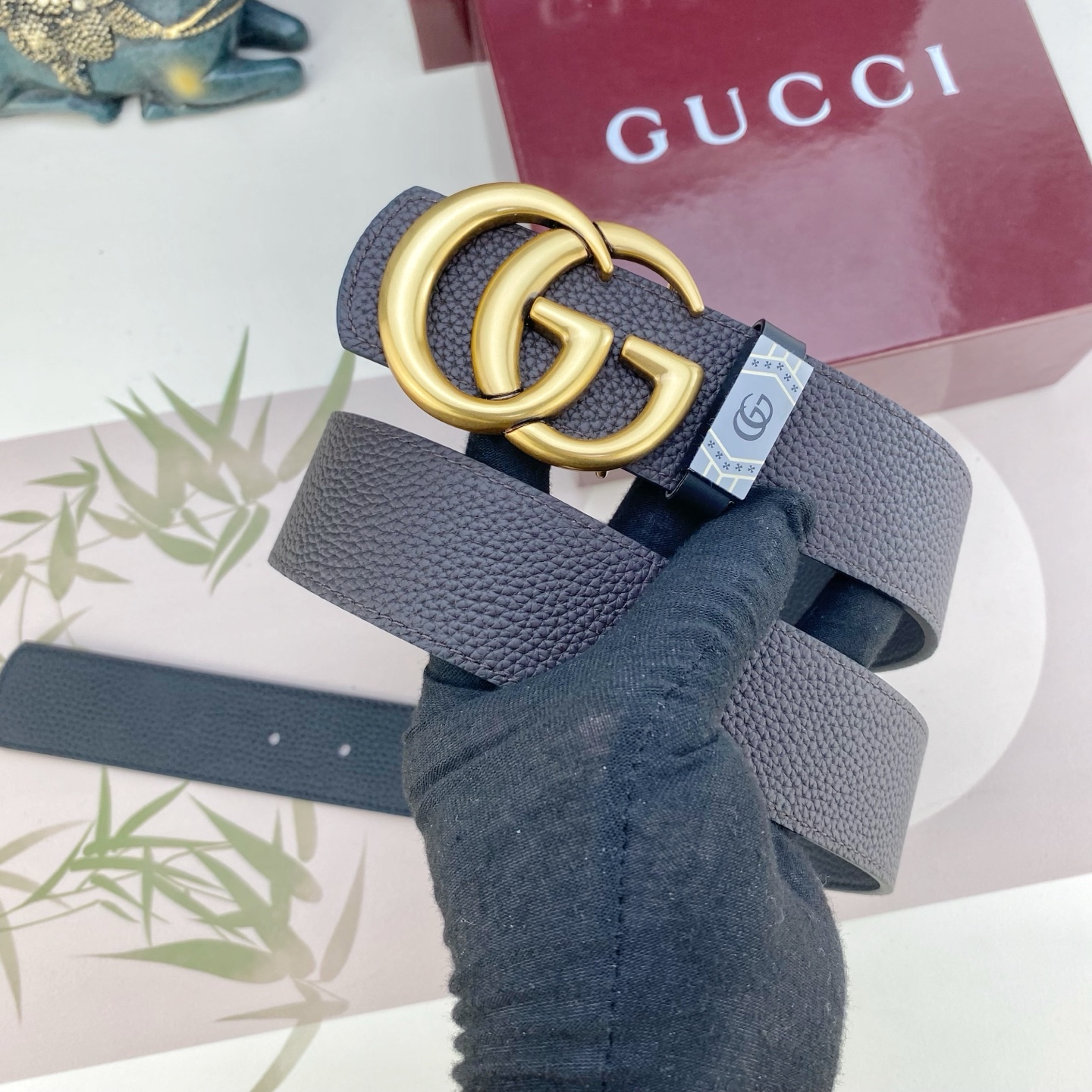 古奇💕 特种皮腰带系列 ，原厂五金精品不锈钢扣，手感柔软舒适 宽3.8CM。