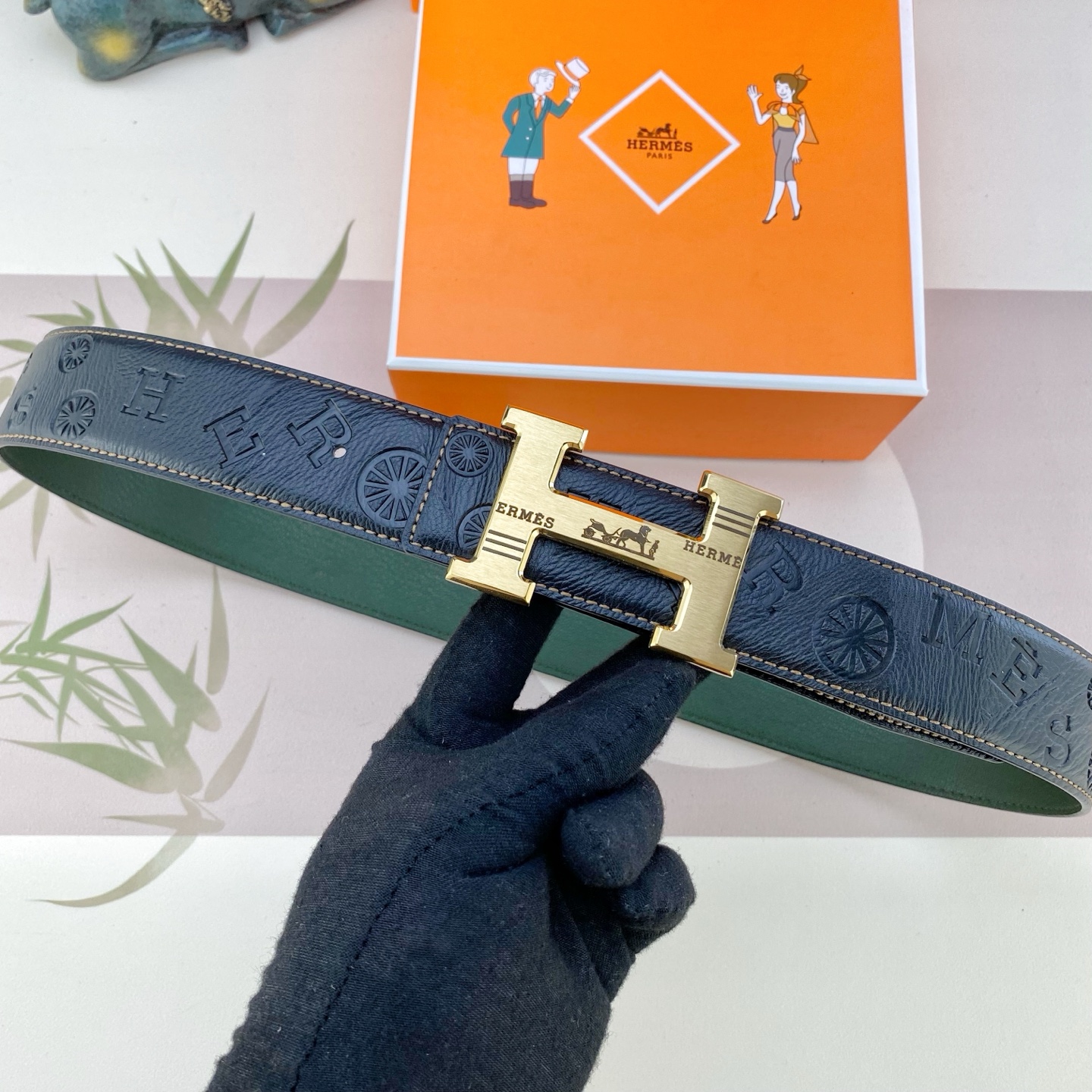 爱马仕💕 特种皮腰带系列 ，原厂五金精品不锈钢扣，手感柔软舒适 宽3.8CM。