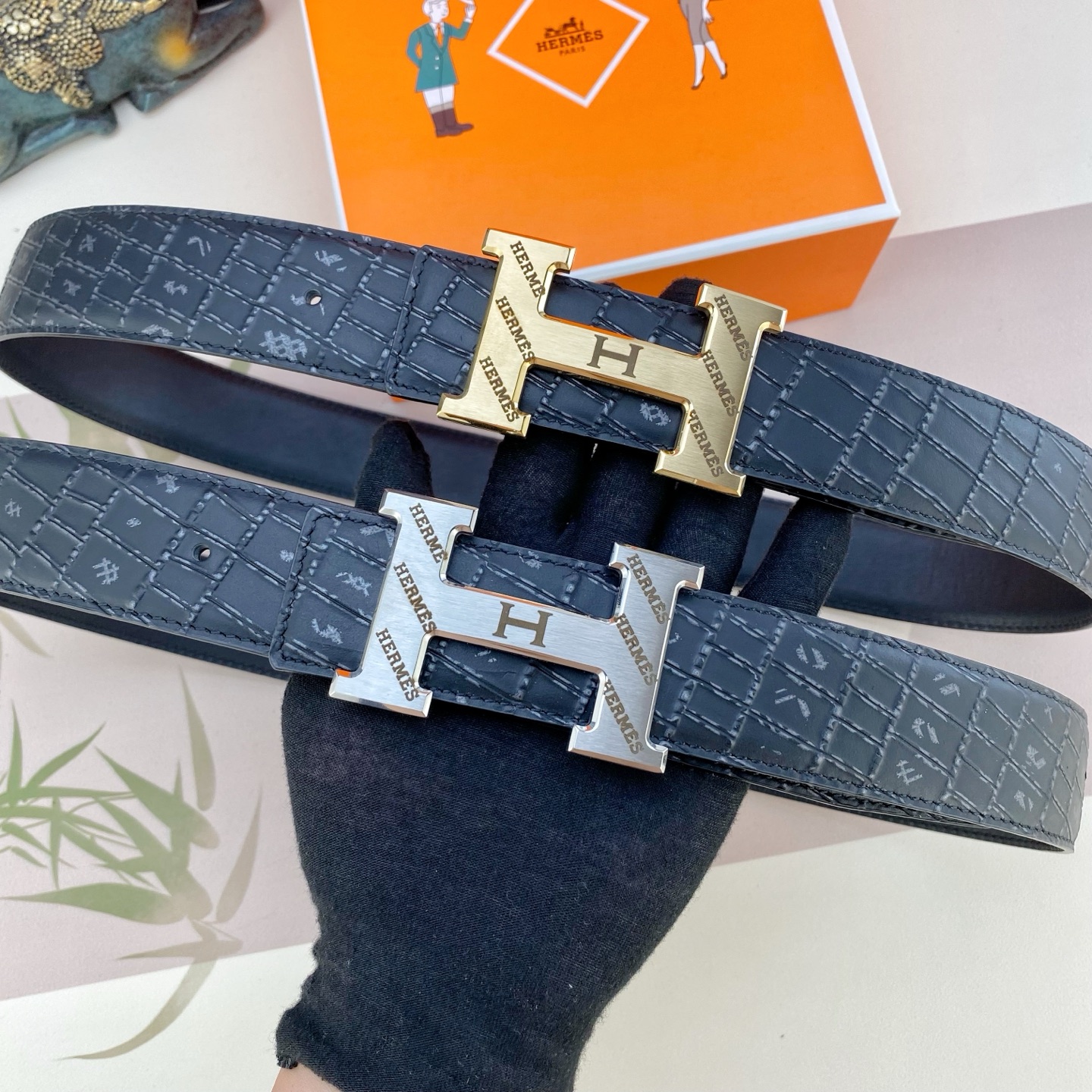 爱马仕💕 特种皮腰带系列 ，原厂五金精品不锈钢扣，手感柔软舒适 宽3.8CM。