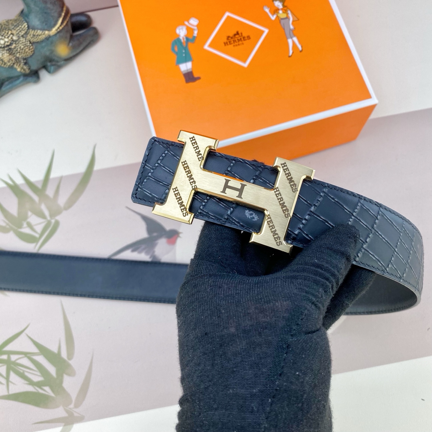 爱马仕💕 特种皮腰带系列 ，原厂五金精品不锈钢扣，手感柔软舒适 宽3.8CM。