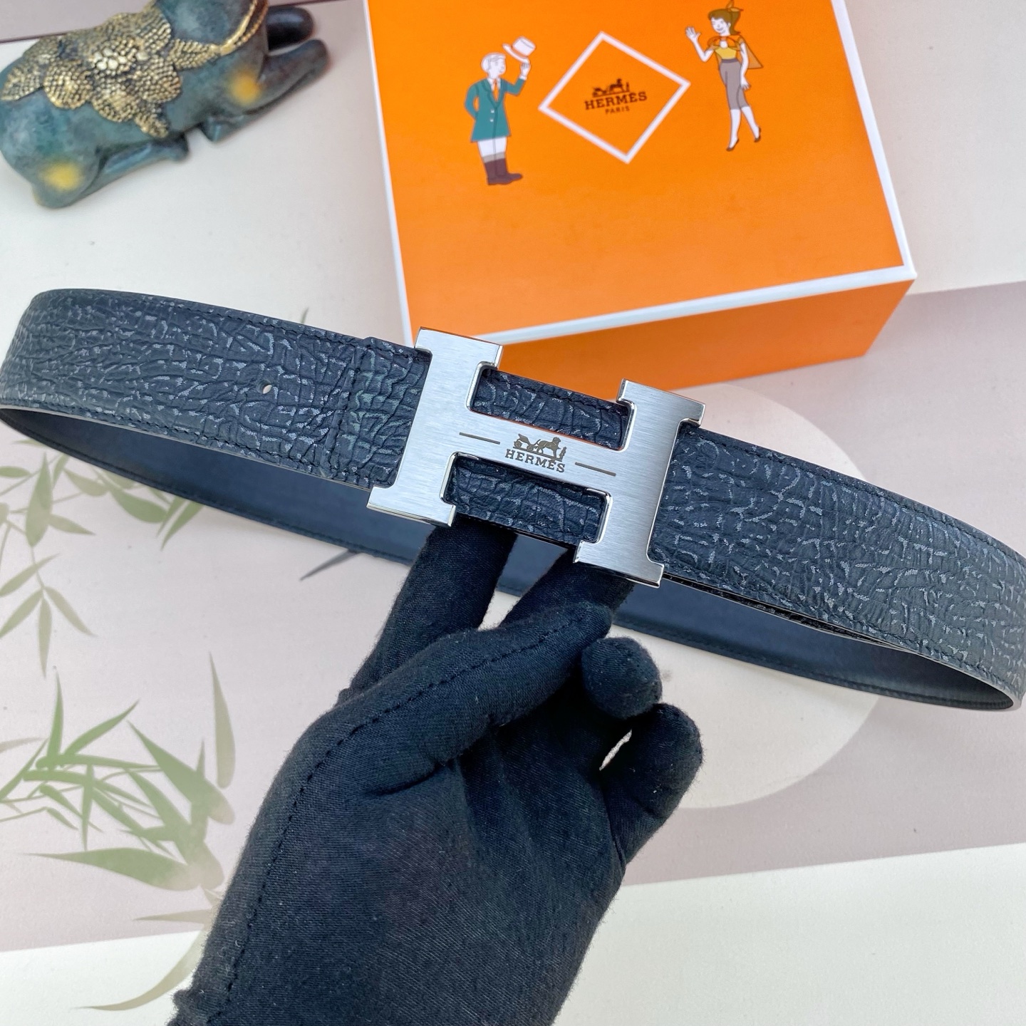 爱马仕💕 特种皮腰带系列 ，原厂五金精品不锈钢扣，手感柔软舒适 宽3.8CM。