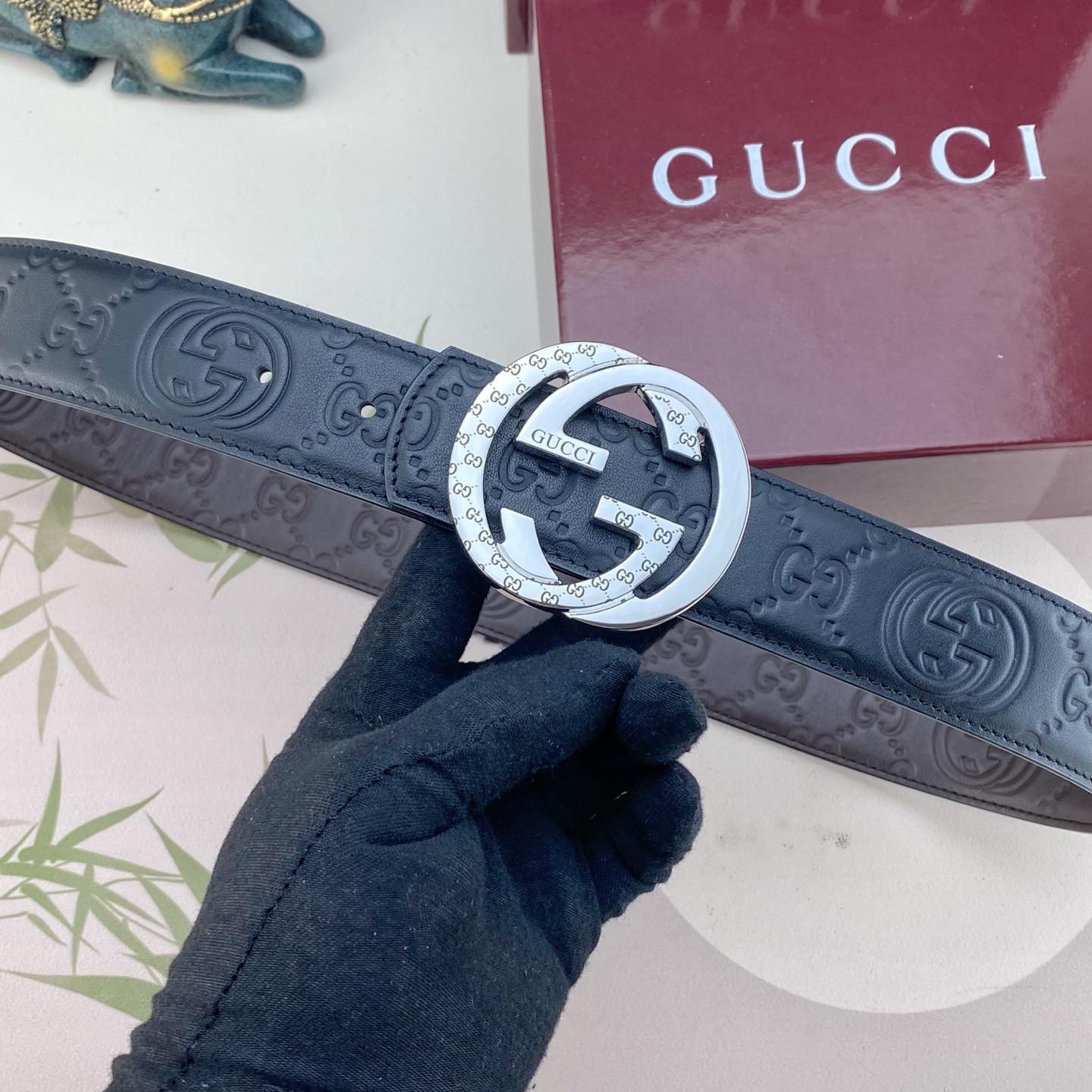 古奇💕 特种皮腰带系列 ，原厂五金精品不锈钢扣，手感柔软舒适 宽3.8CM。