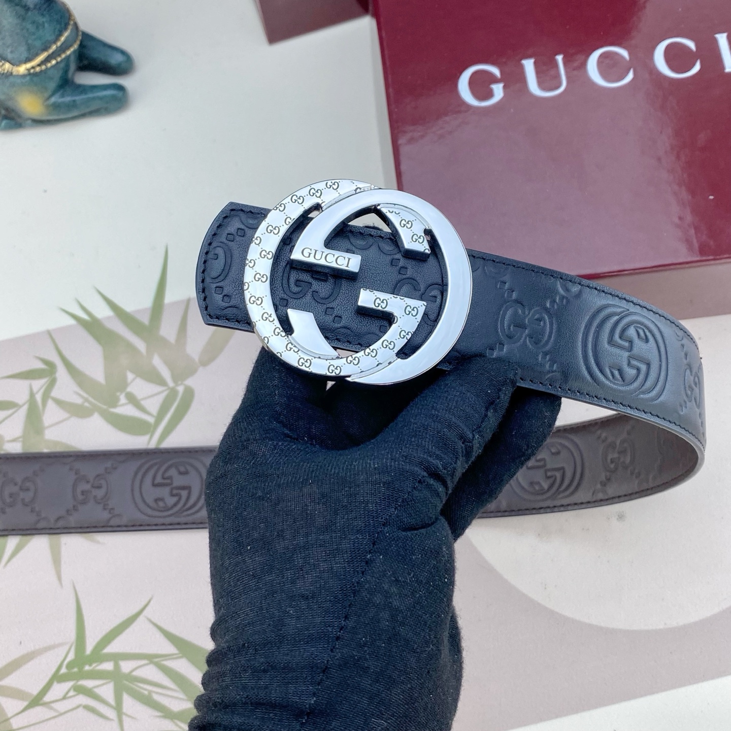 古奇💕 特种皮腰带系列 ，原厂五金精品不锈钢扣，手感柔软舒适 宽3.8CM。