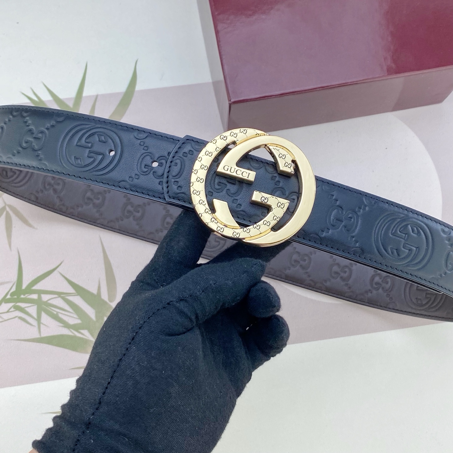 古奇💕 特种皮腰带系列 ，原厂五金精品不锈钢扣，手感柔软舒适 宽3.8CM。