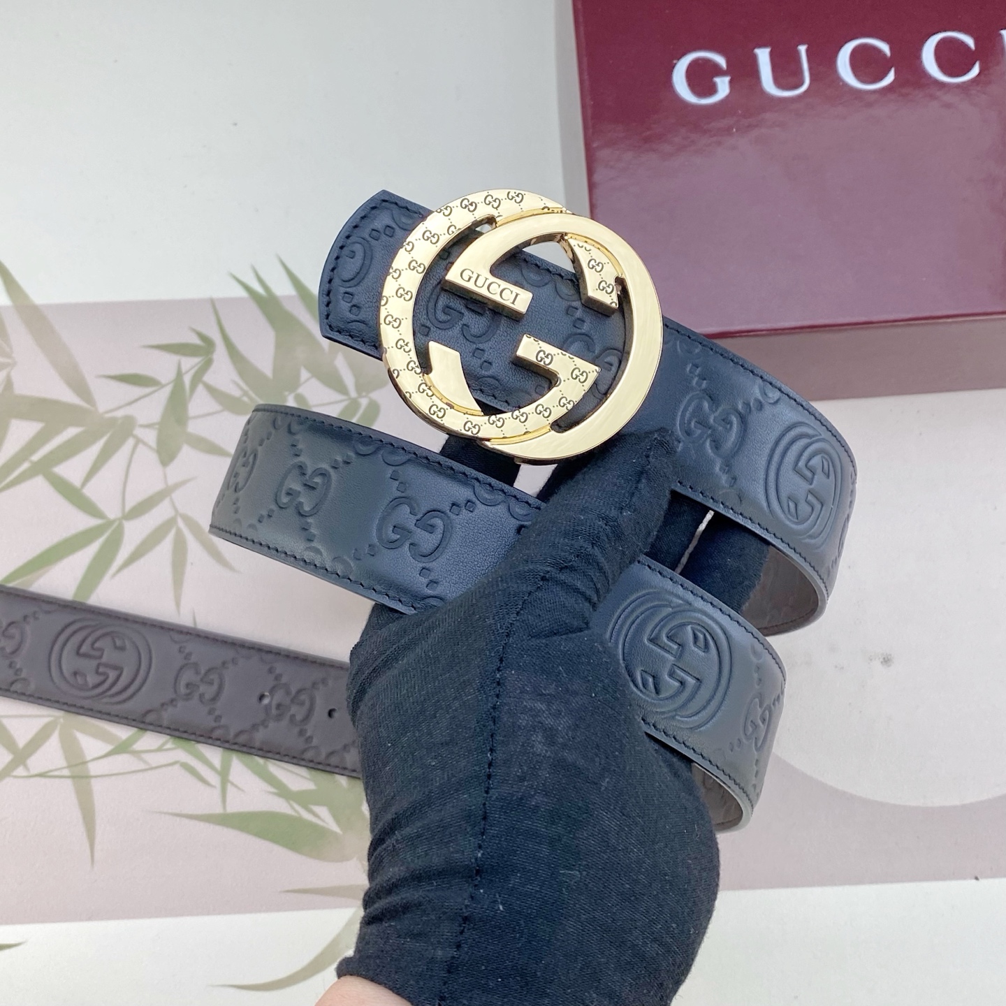 古奇💕 特种皮腰带系列 ，原厂五金精品不锈钢扣，手感柔软舒适 宽3.8CM。